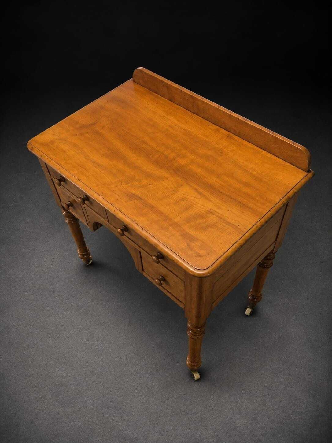 Victorian Satin Birch Writing Desk photo for sale