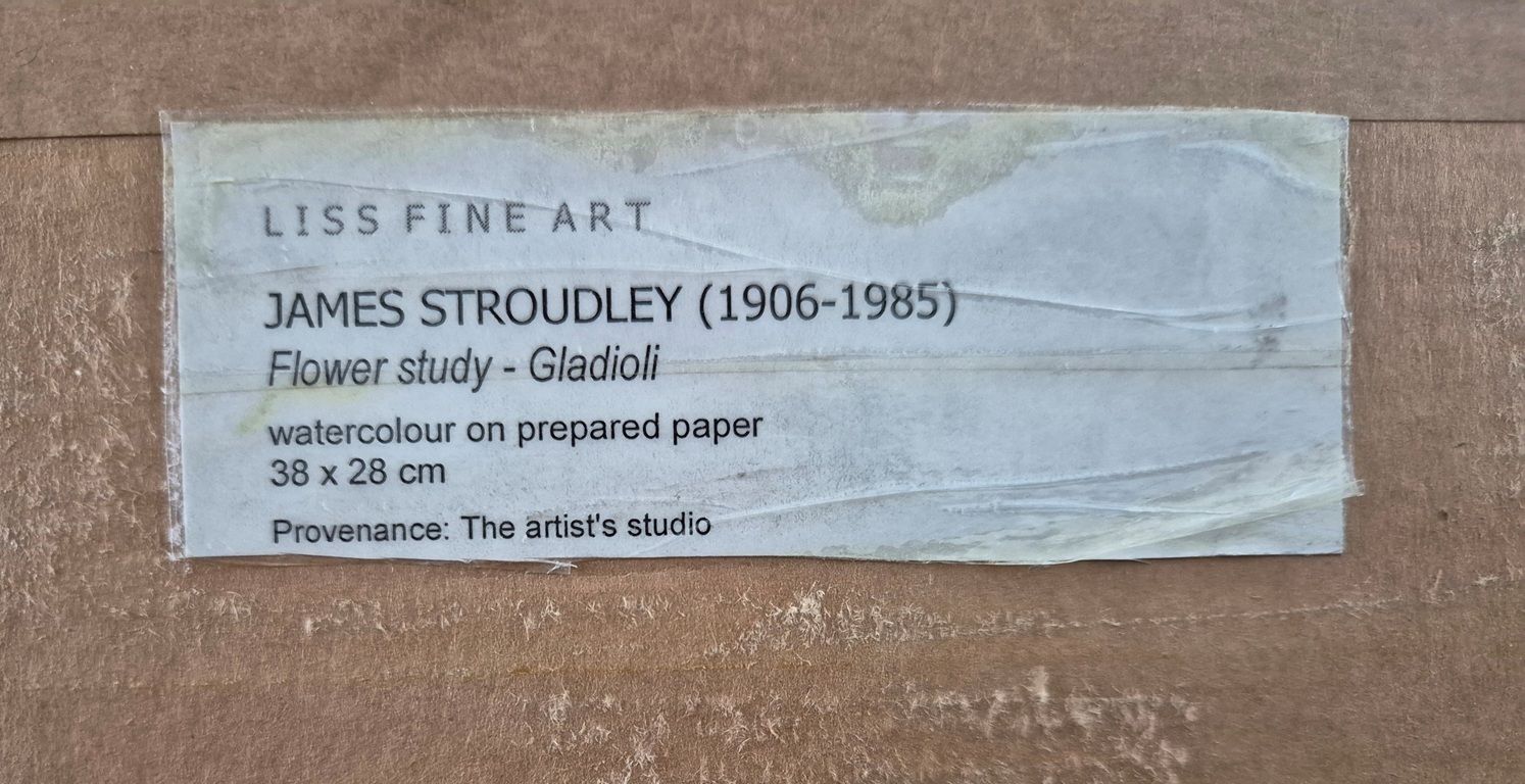 James Stroudley   Gladioli 1 (Modern British Mixed Media Painting) photo furniture