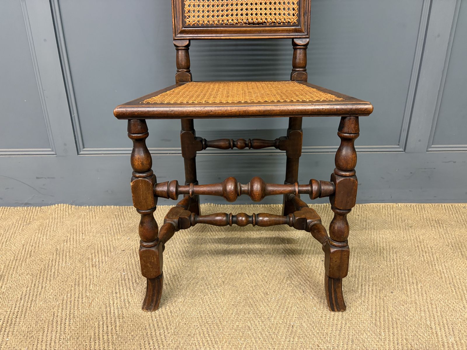 Set Of 3 Carolean Style Chairs photo vintage