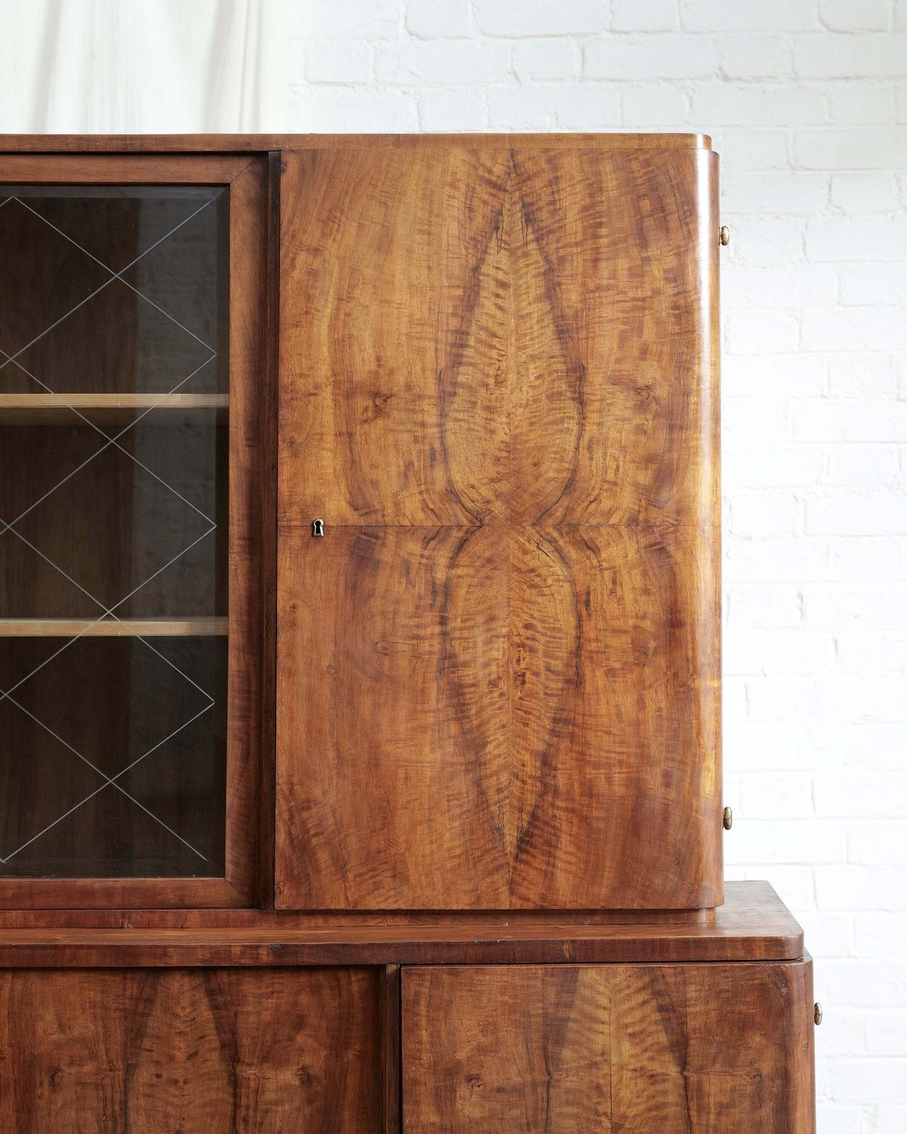 Walnut Art Deco Display Cabinet photo buy