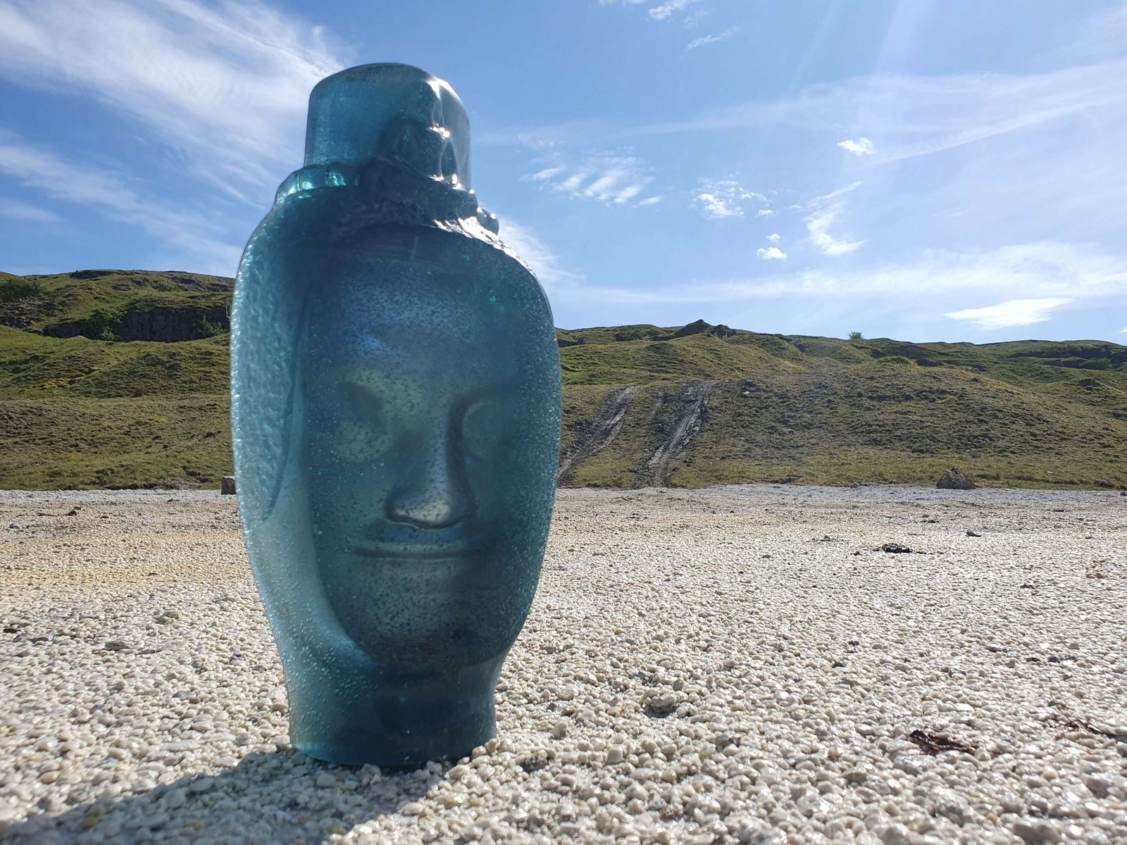 Roy Adzak For Daum Freres, France. A Crystal Glass Sculpture "Head Of Buddah". photo Art