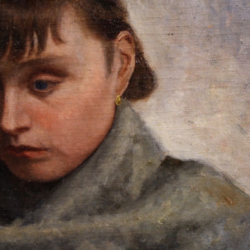 photo buy Peinture italienne, portrait de femme de style impressionniste