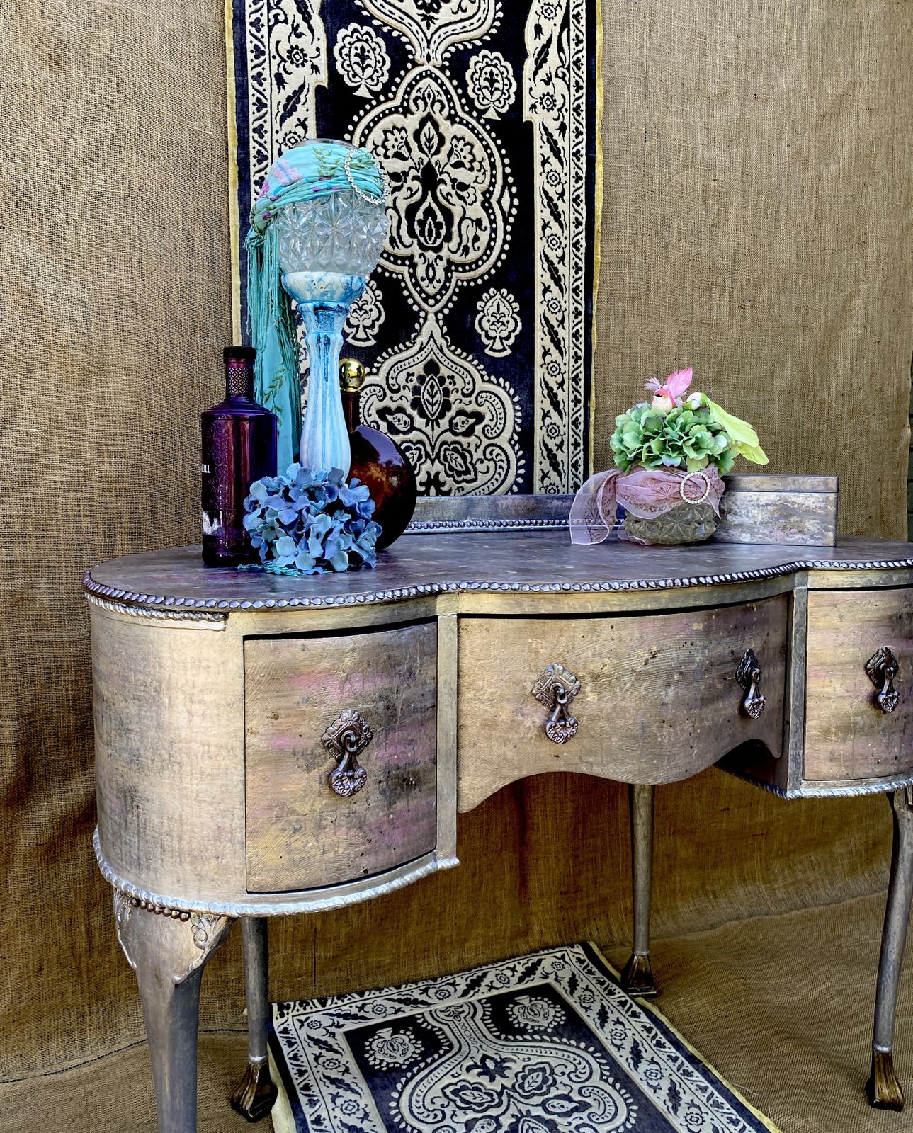 Pearlescent Vintage Dressing Table In A Re Vamp Alchemy photo furniture