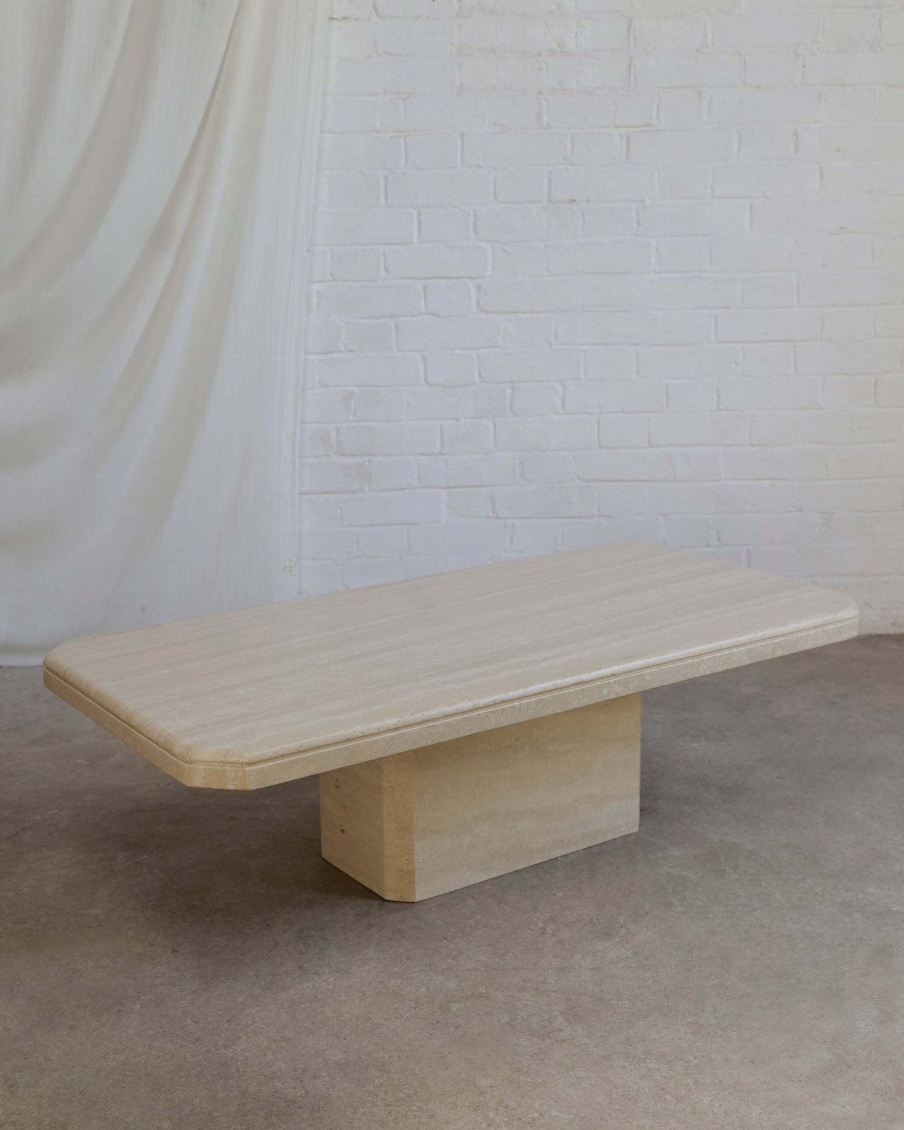 Travertine Coffee Table, 1980s