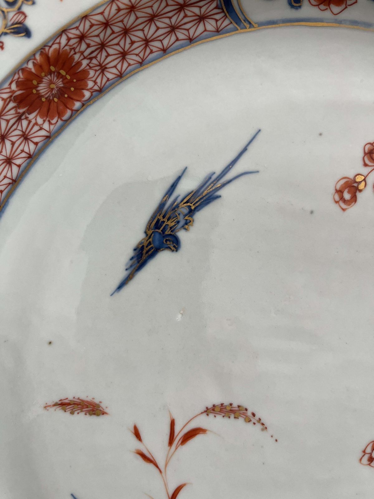 Woonaccessoires Chinees Imari groot handgeschilderd bord, Kangxi-periode, ca. 1700 photo