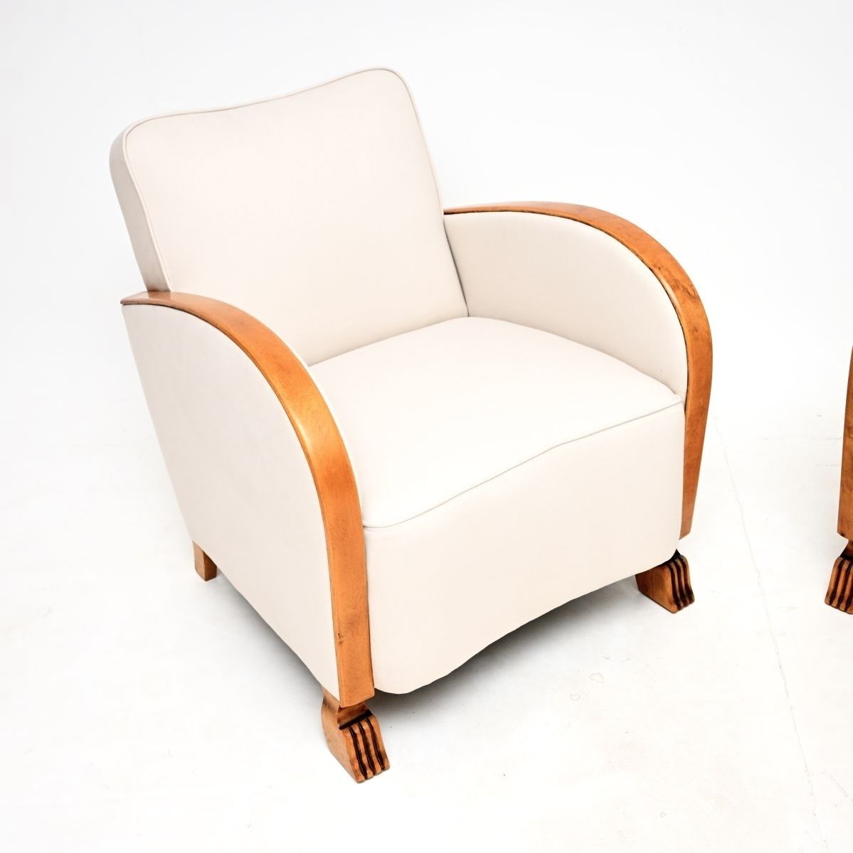Pair Of Swedish Art Deco Armchairs In Satin Birch photo Furniture
