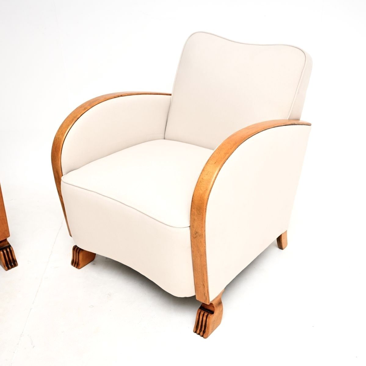 Pair Of Swedish Art Deco Armchairs In Satin Birch photo 4225.0