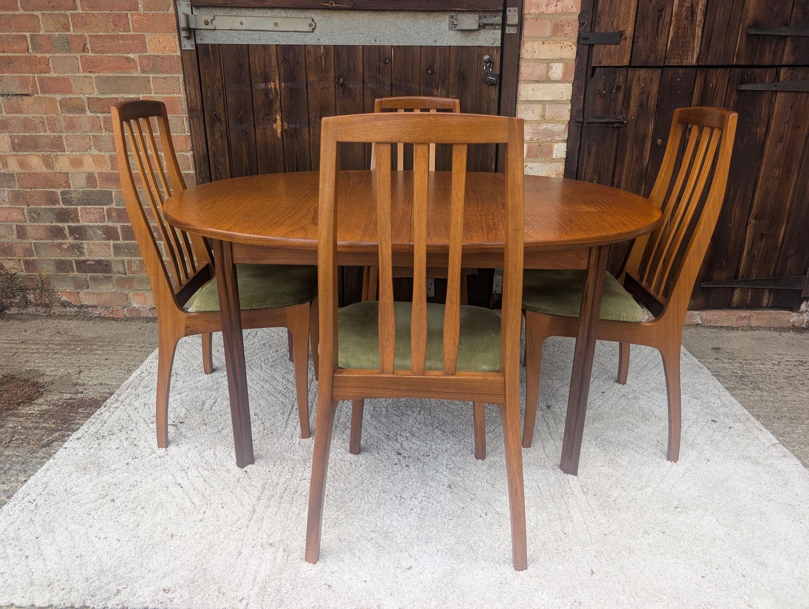 Mid Century Extending Teak Dining Table And 4 Chairs In The Style Of Sutcliffe Todmorden. photo furniture