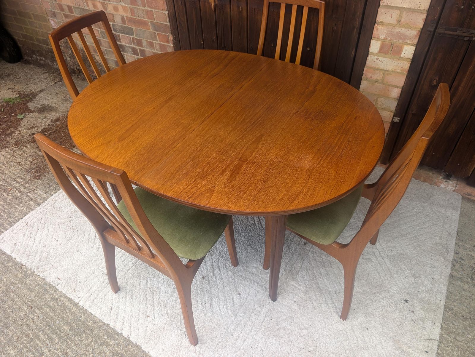 Mid Century Extending Teak Dining Table And 4 Chairs In The Style Of Sutcliffe Todmorden. photo 595.0