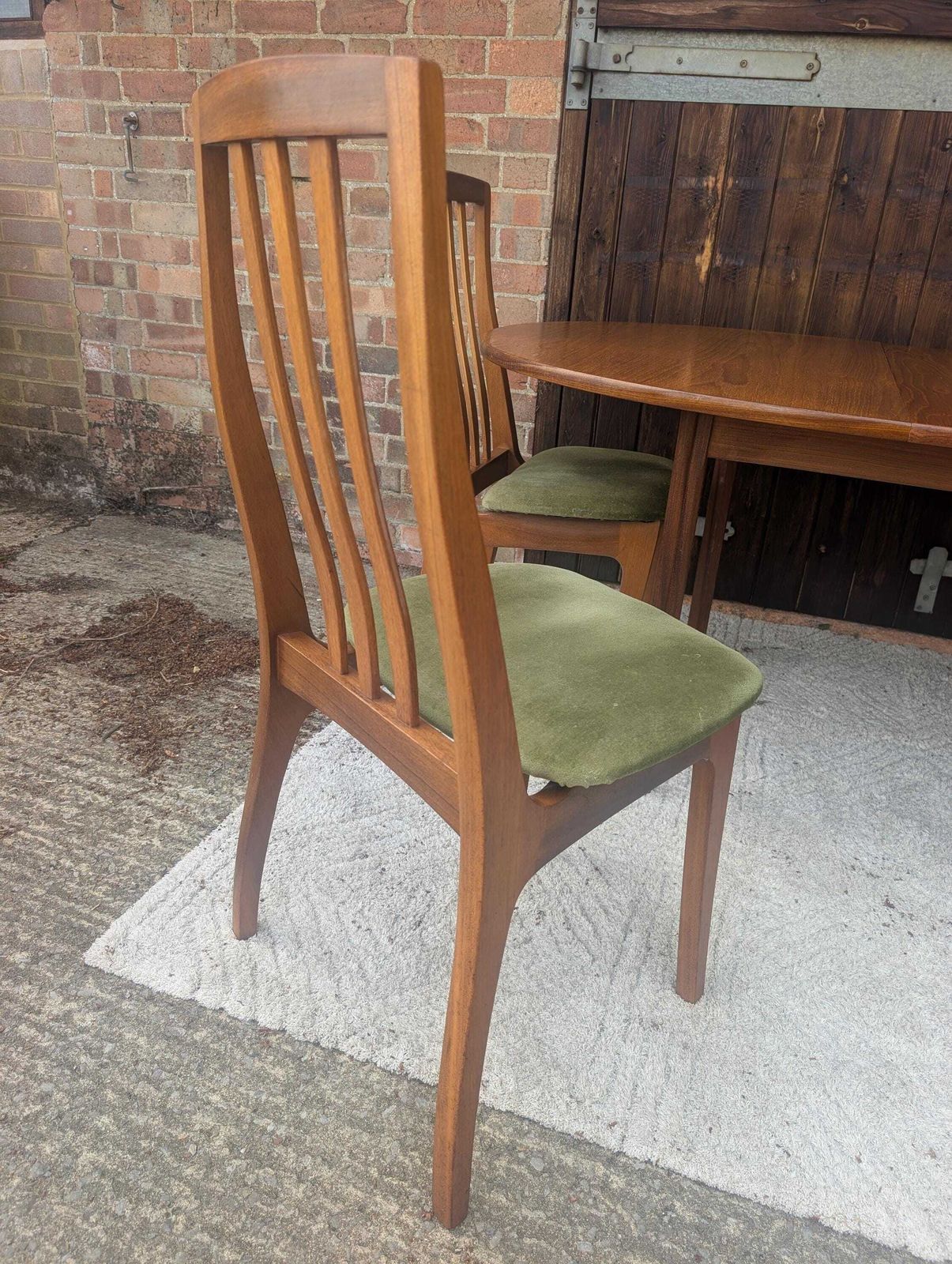 Furniture Mid Century Extending Teak Dining Table And 4 Chairs In The Style Of Sutcliffe Todmorden. photo