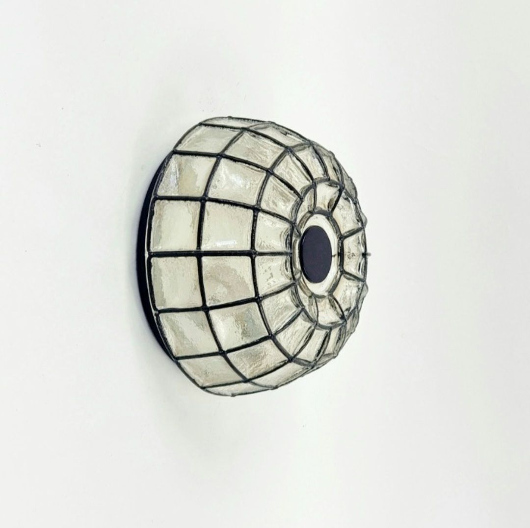 Plafonnier en verre mid-century modern Limburg, Allemagne, années 1970 - 1 sur 2 photo for sale