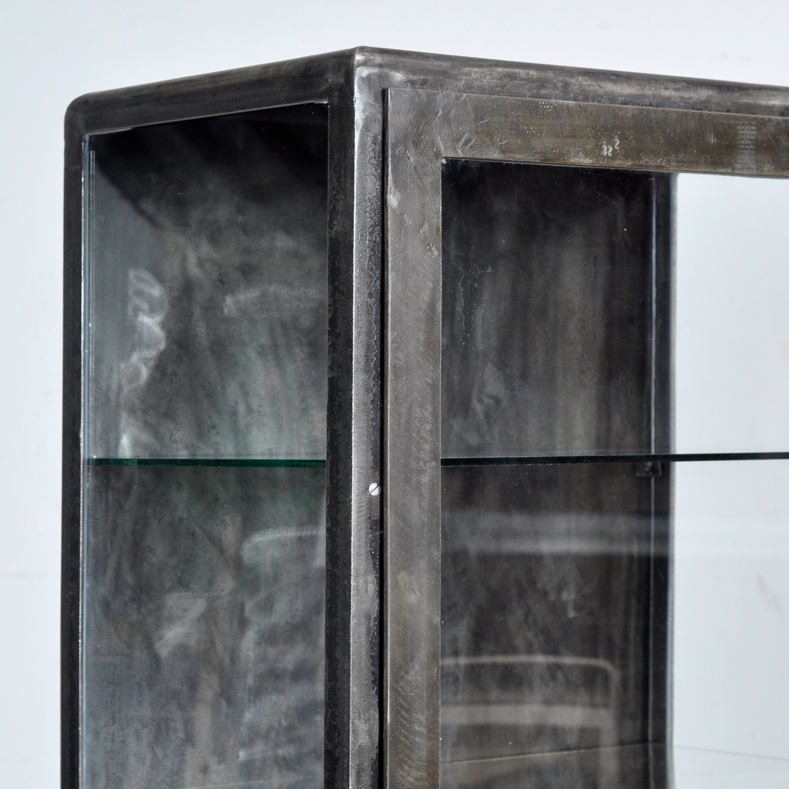 Polished Iron Medicine Cabinet, 1920s photo 1350.0