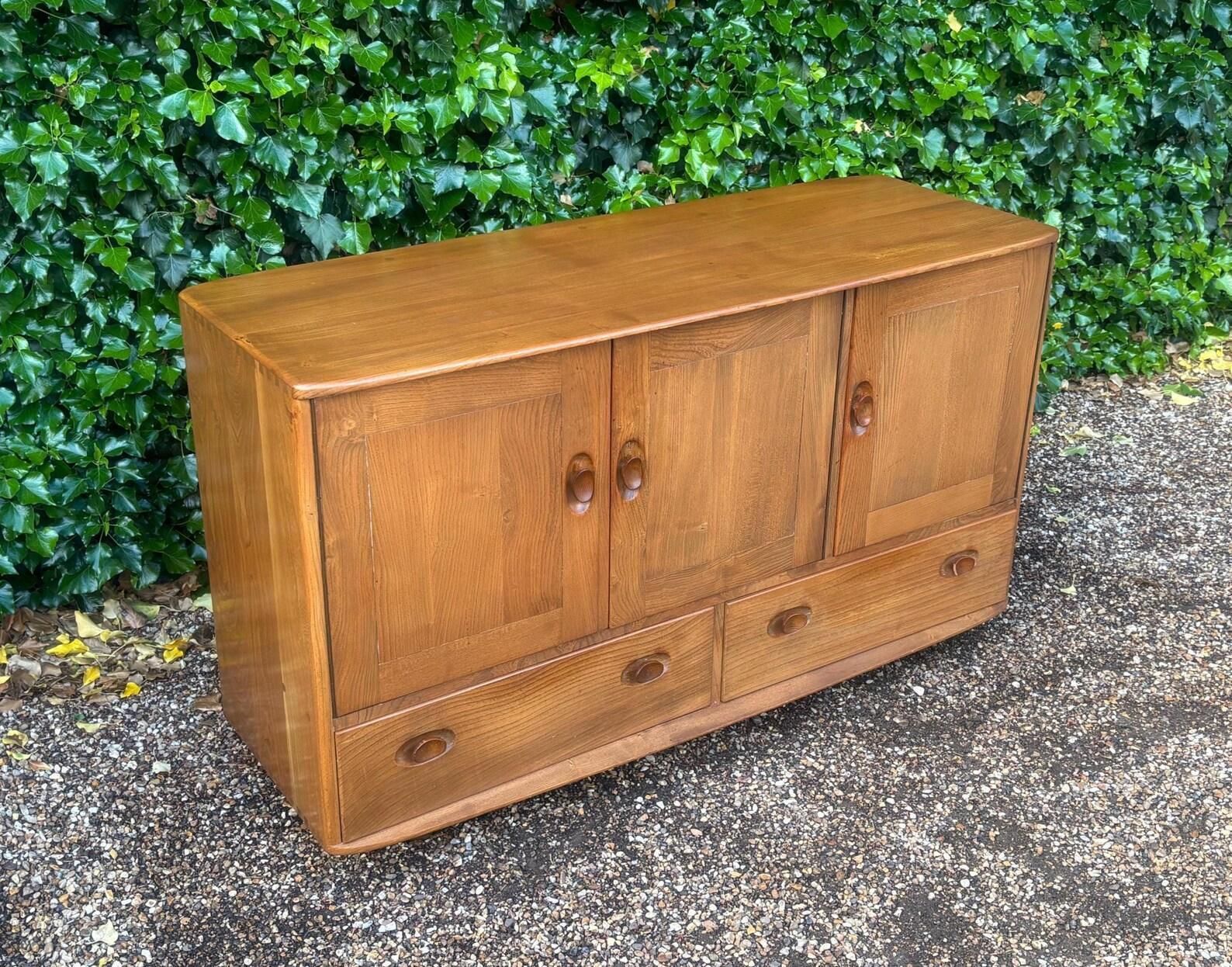 Mid Century Ercol Windsor Elm Sideboard photo furniture