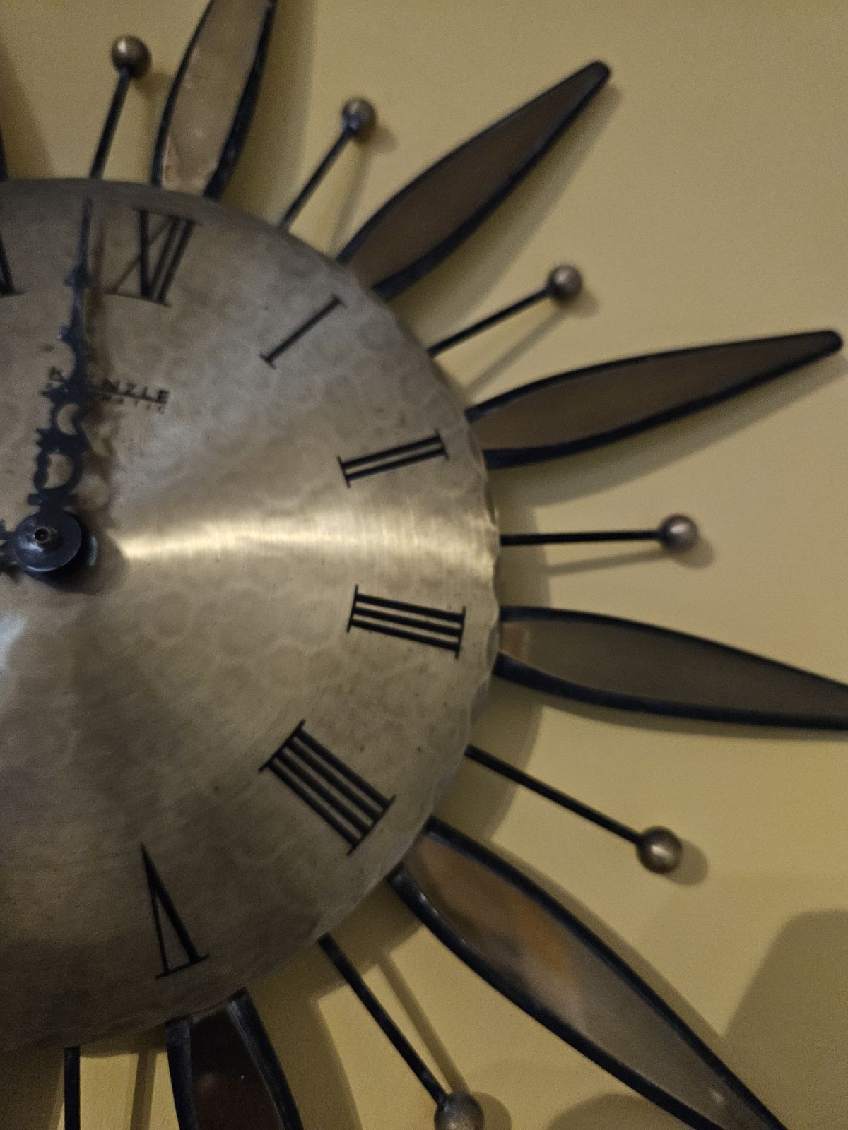Kienzle Vintage Mid Century Automatic Sunburst Starburst Clock photo 250.0