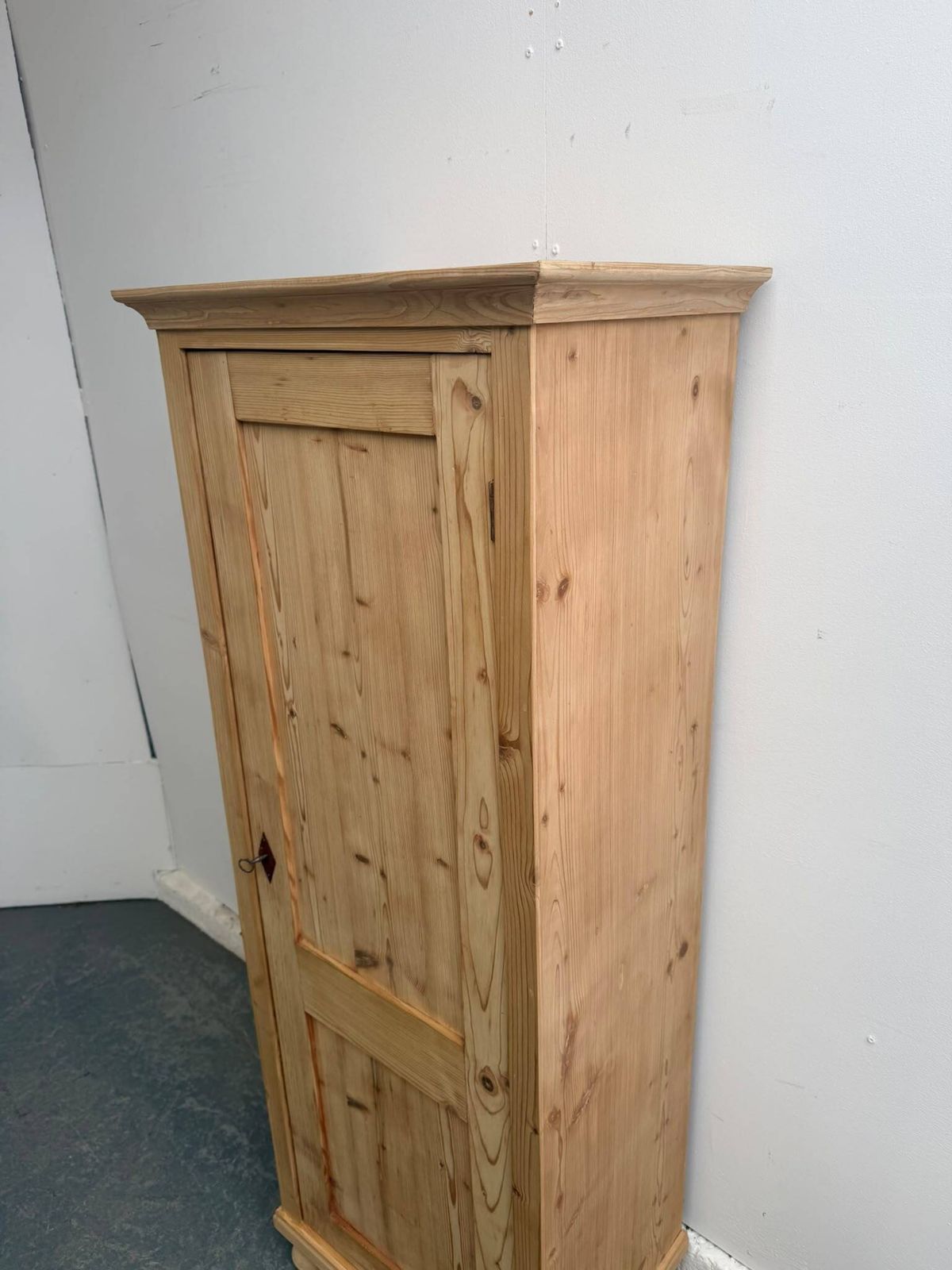 A Lovely Small Shallow Antique Pine Bathroom Cupboard To Wax/Paint photo furniture