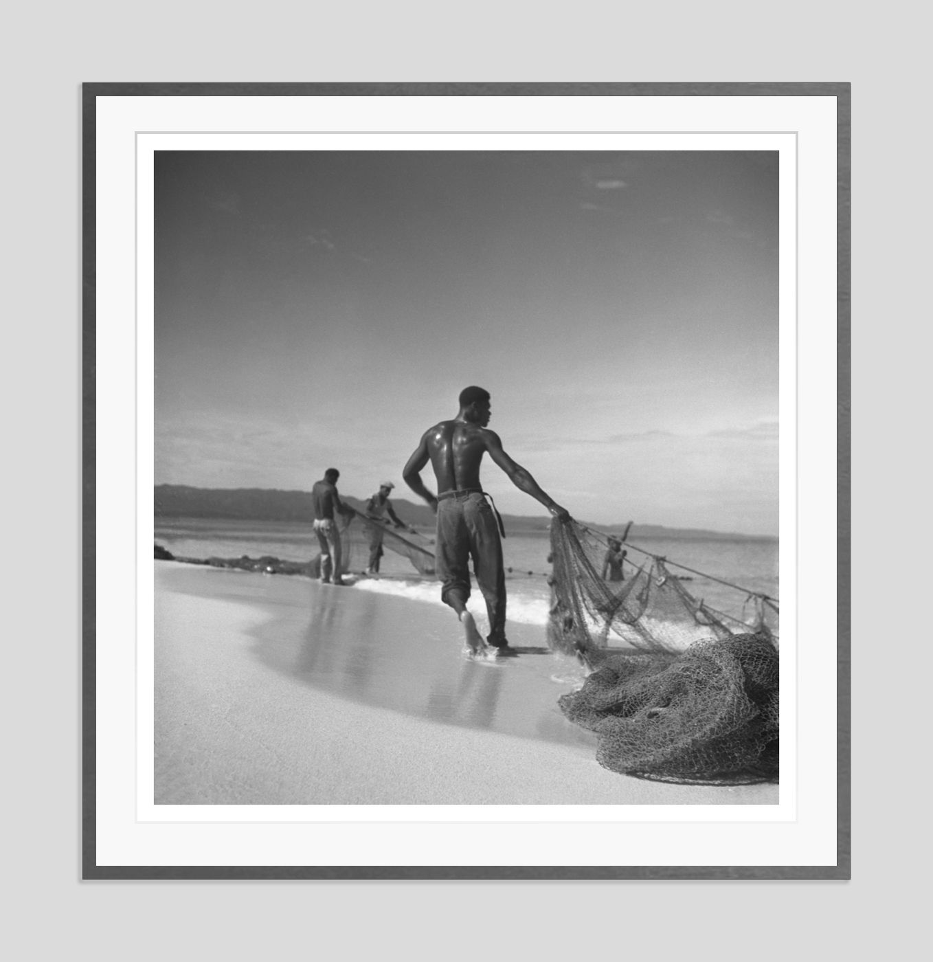 Toni Frissell 'Montego Bay Fisherman' Archival Pigment Print Framed In Black photo furniture