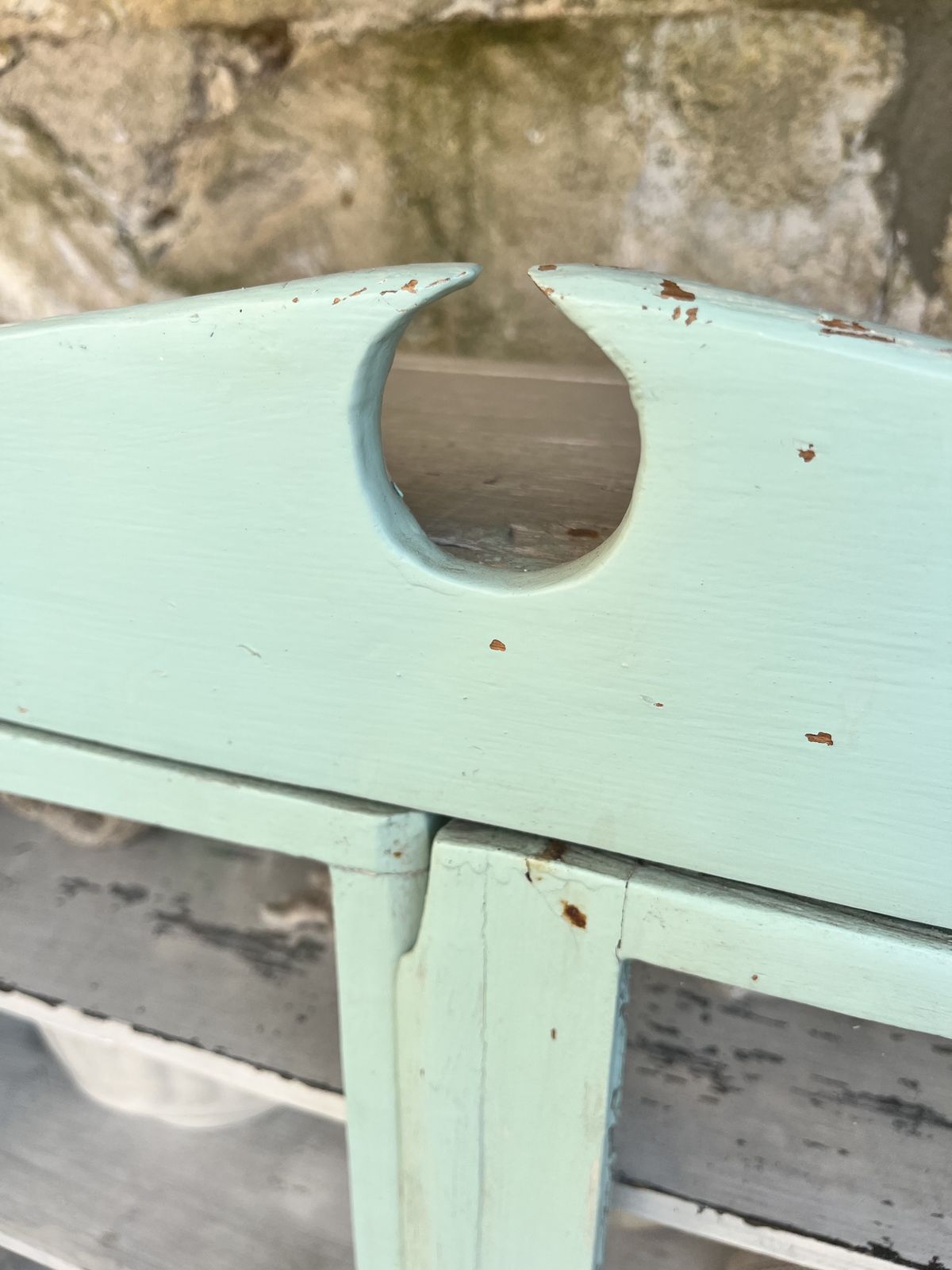 Rustic Glazed Wall Cabinet In Pale Blue And White Paint photo buy