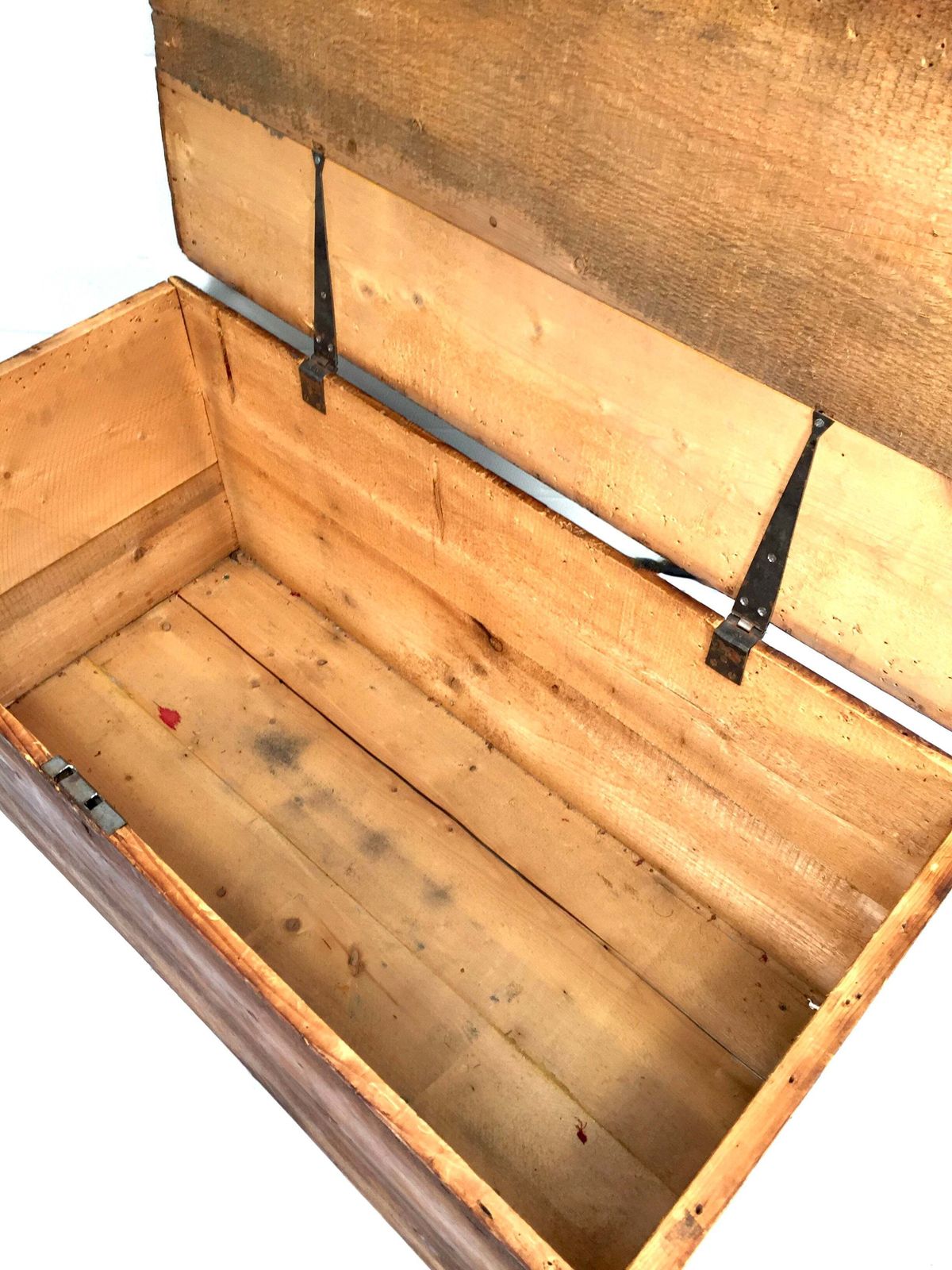 Antique 20th Century Wooden Coffer Blanket Box / Stage Prop Storage Crate C.1920 photo vinterior
