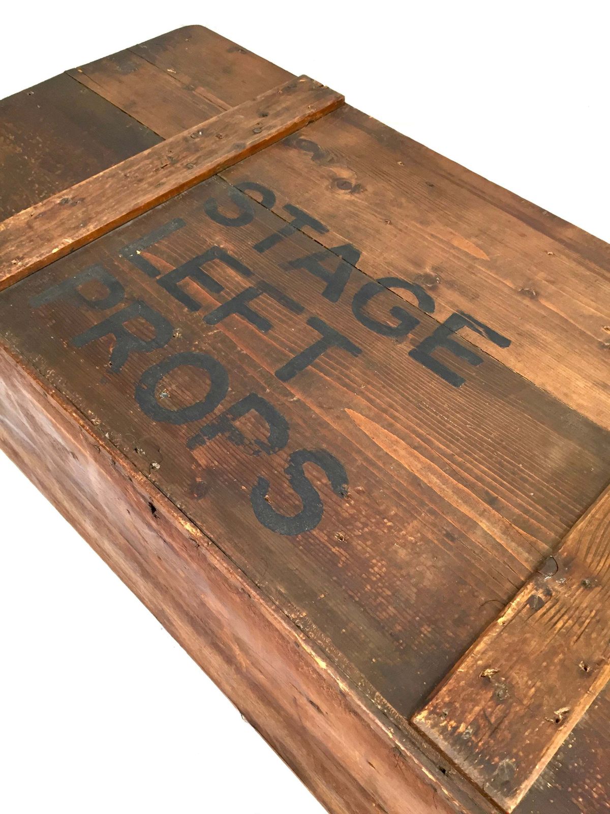 Antique 20th Century Wooden Coffer Blanket Box / Stage Prop Storage Crate C.1920 photo buy