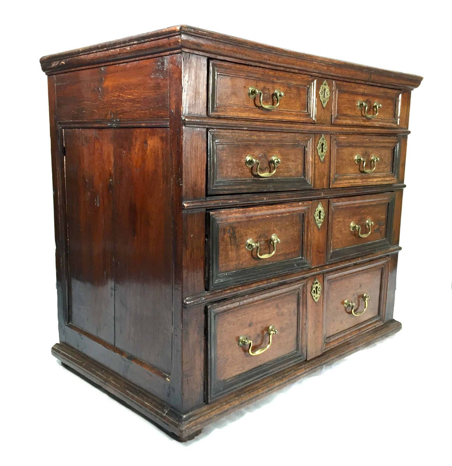 Antique 18th / 17th Century Oak Wooden Chest Of Drawers Storage Cabinet C.1700 photo furniture