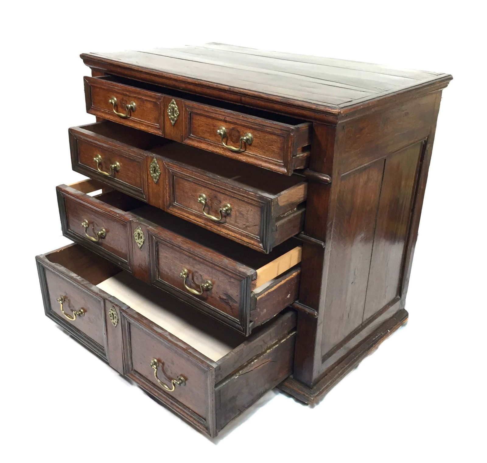 photo for sale Antique 18th / 17th Century Oak Wooden Chest Of Drawers Storage Cabinet C.1700