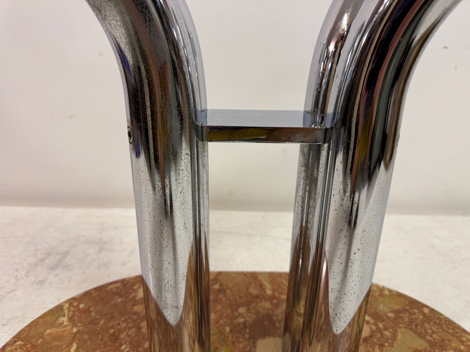 1970s Italian Smoked Glass, Chrome And Marble Italian Dining Table By Guido Faleschini photo 3975.0