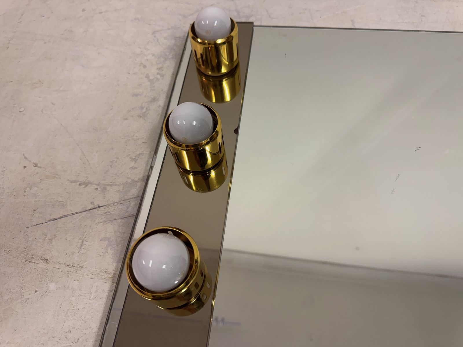 1970s Italian Hollywood Dressing Room Vanity Mirror With Lights By Isa photo 695.0