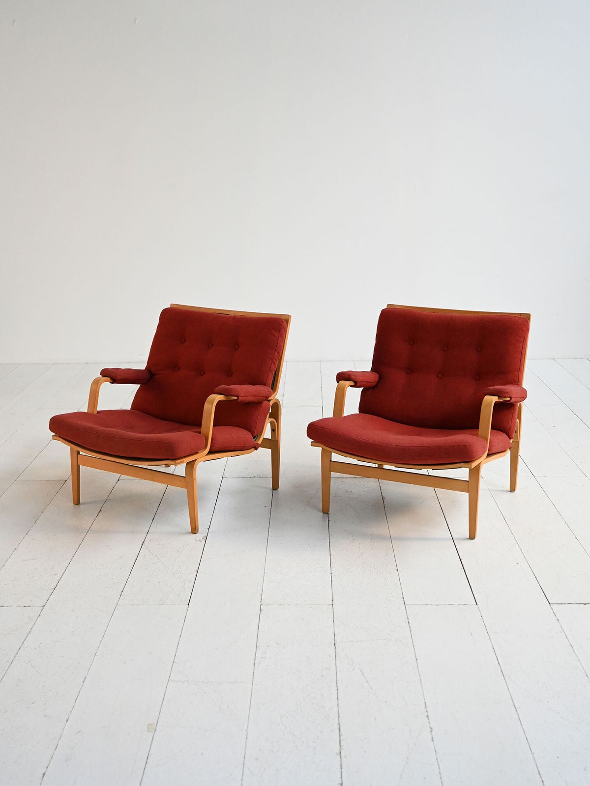 Paar "Ingrid" fauteuils van Bruno Mathsson voor Dux, ca. jaren 1960 photo Meubels