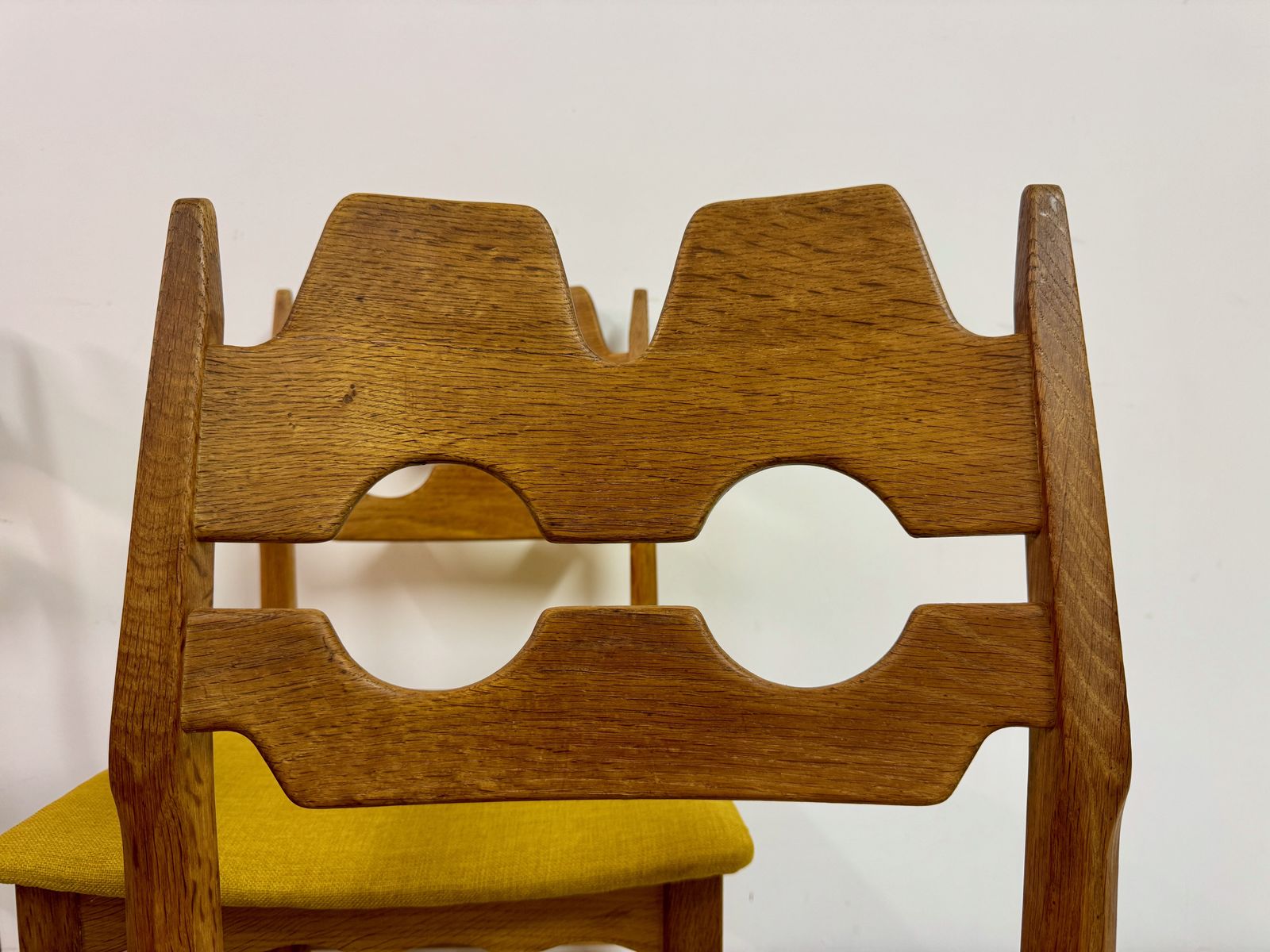 photo furniture Set Of Six Mid Century Danish Razorblade Oak Dining Chairs By Henning Kjaernulf 1960s