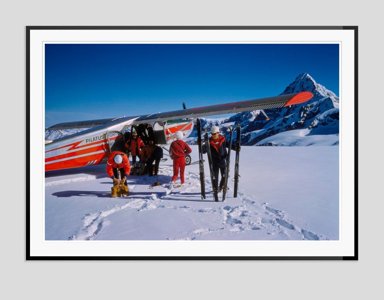Toni Frissell 'Landing At The Haute Route' Archival Pigment Print Framed In Black photo furniture