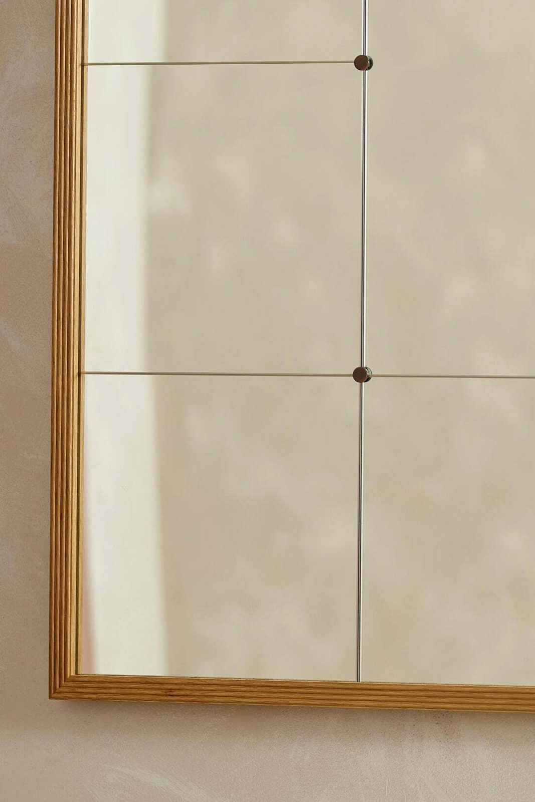 The 'Skar' Reeded Oak Frame Panelled Wall Mirror photo buy