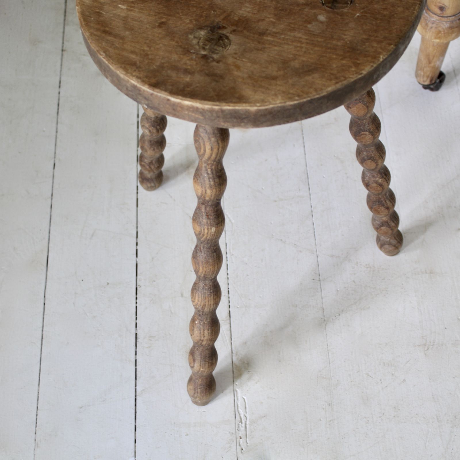 Antique French Demi Lune Bobbin Stool photo buy
