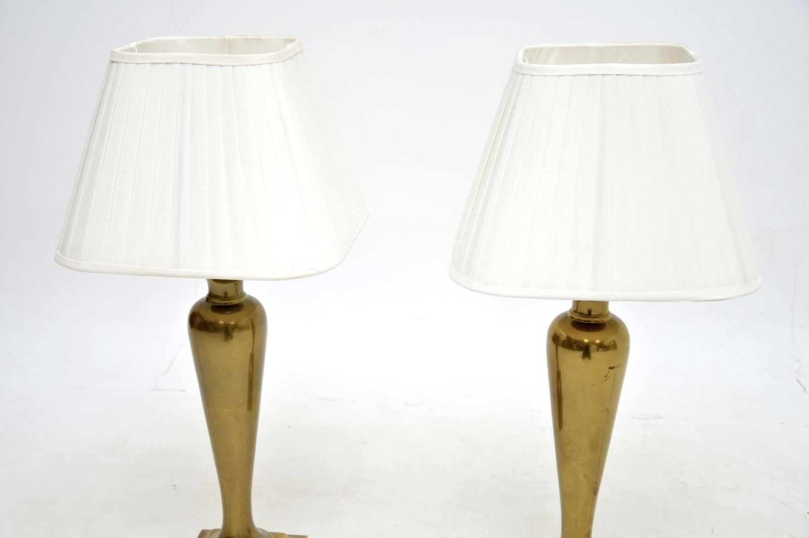 Pair Of Vintage Brass Table Lamps photo vintage
