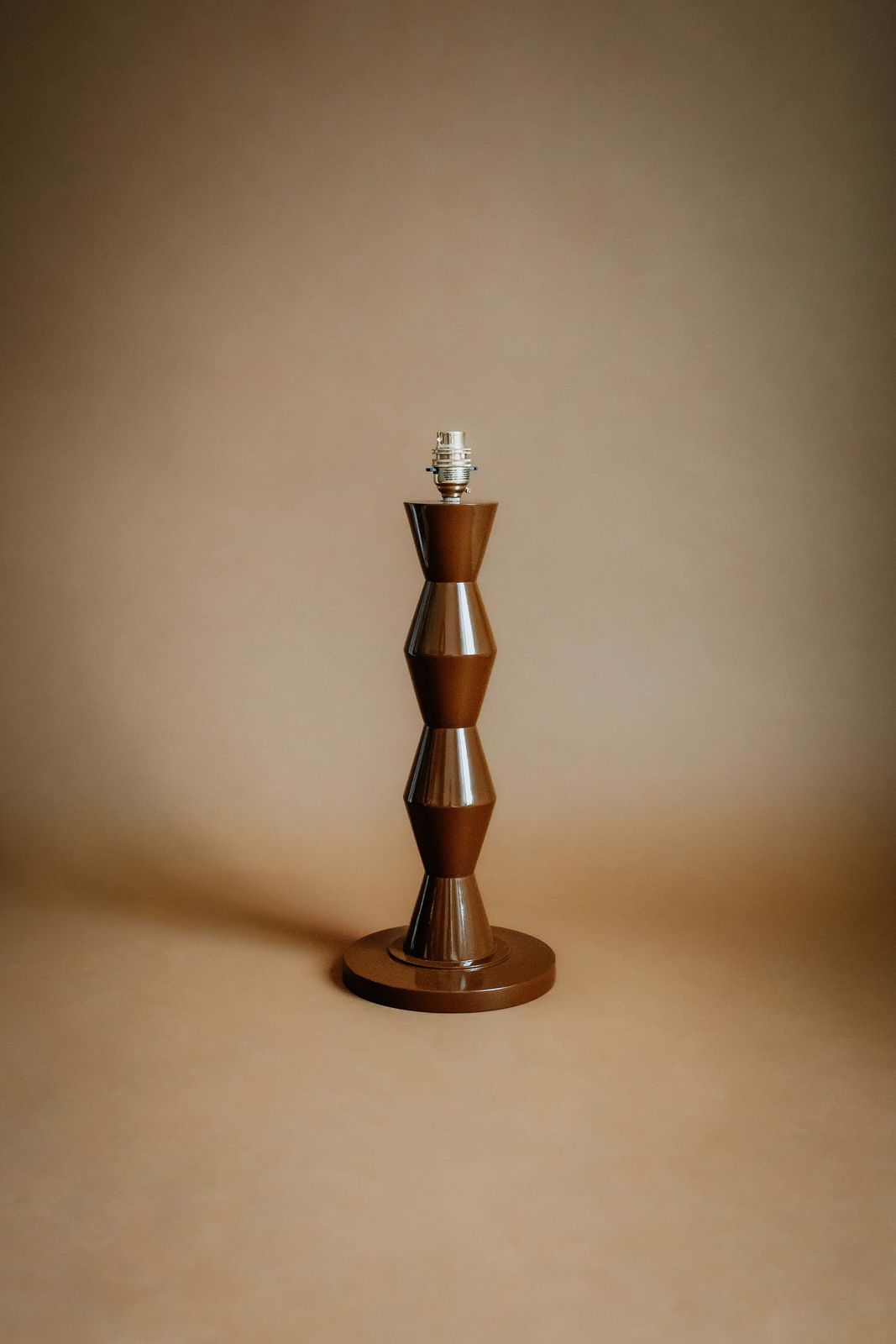The Fitz Hand Turned Wood Tabacco Table Lamp photo for sale