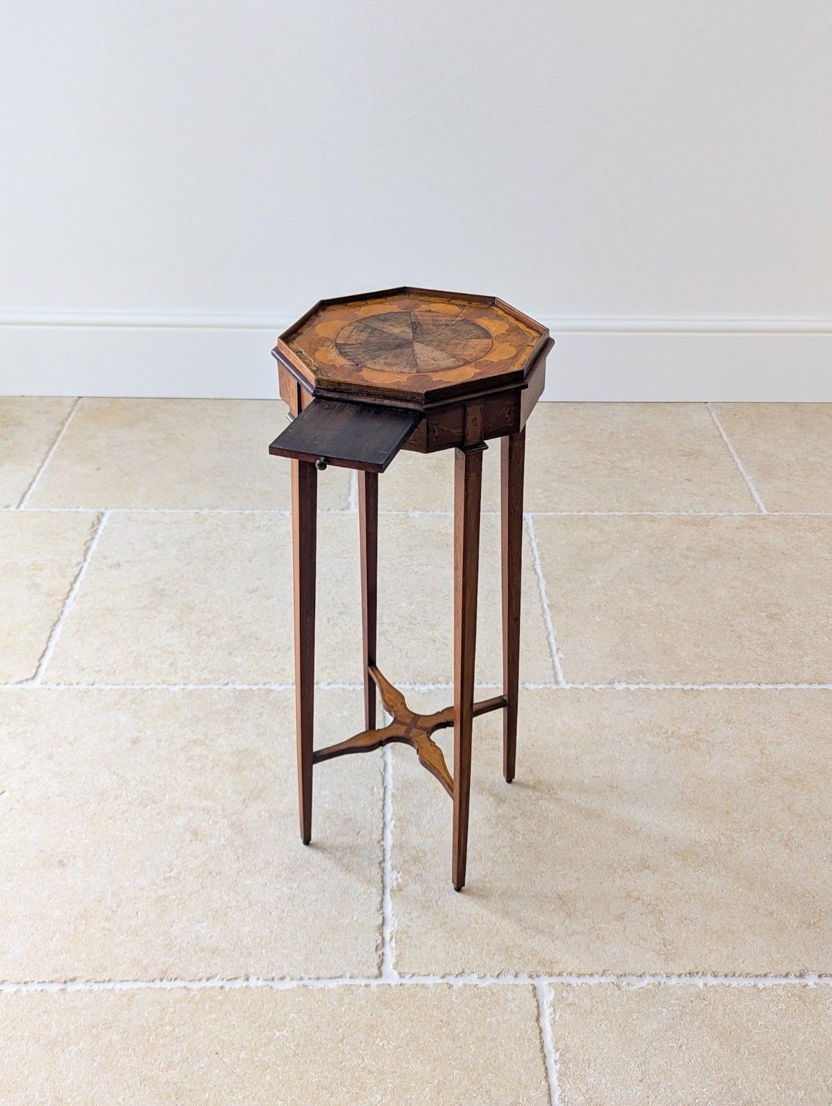 Antique Georgian Mahogany Octagonal Sheraton Urn Stand C.1780 photo vintage