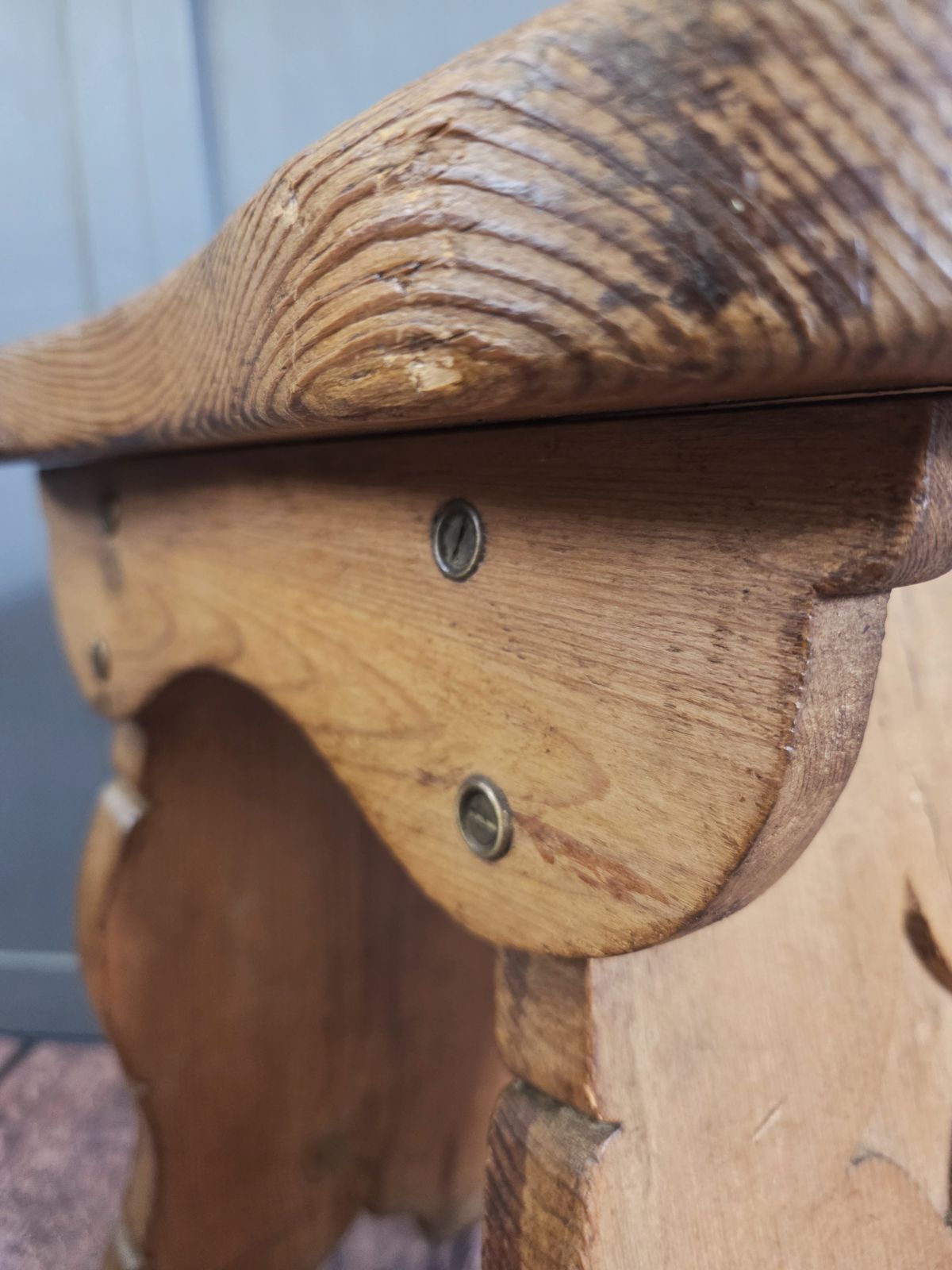 Early 20th Century Arts And Crafts Style Pine Stool photo vinterior