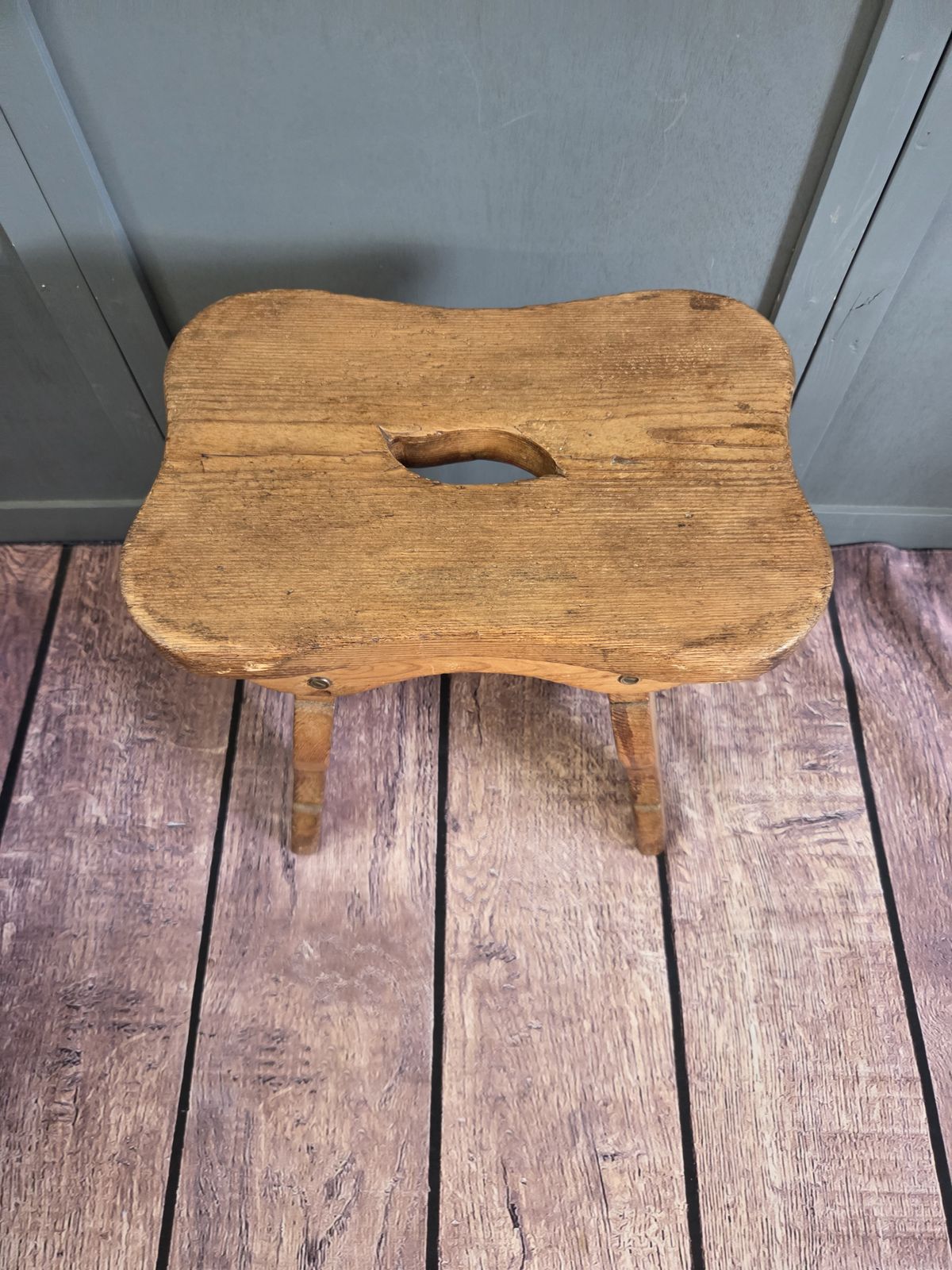 Early 20th Century Arts And Crafts Style Pine Stool photo buy