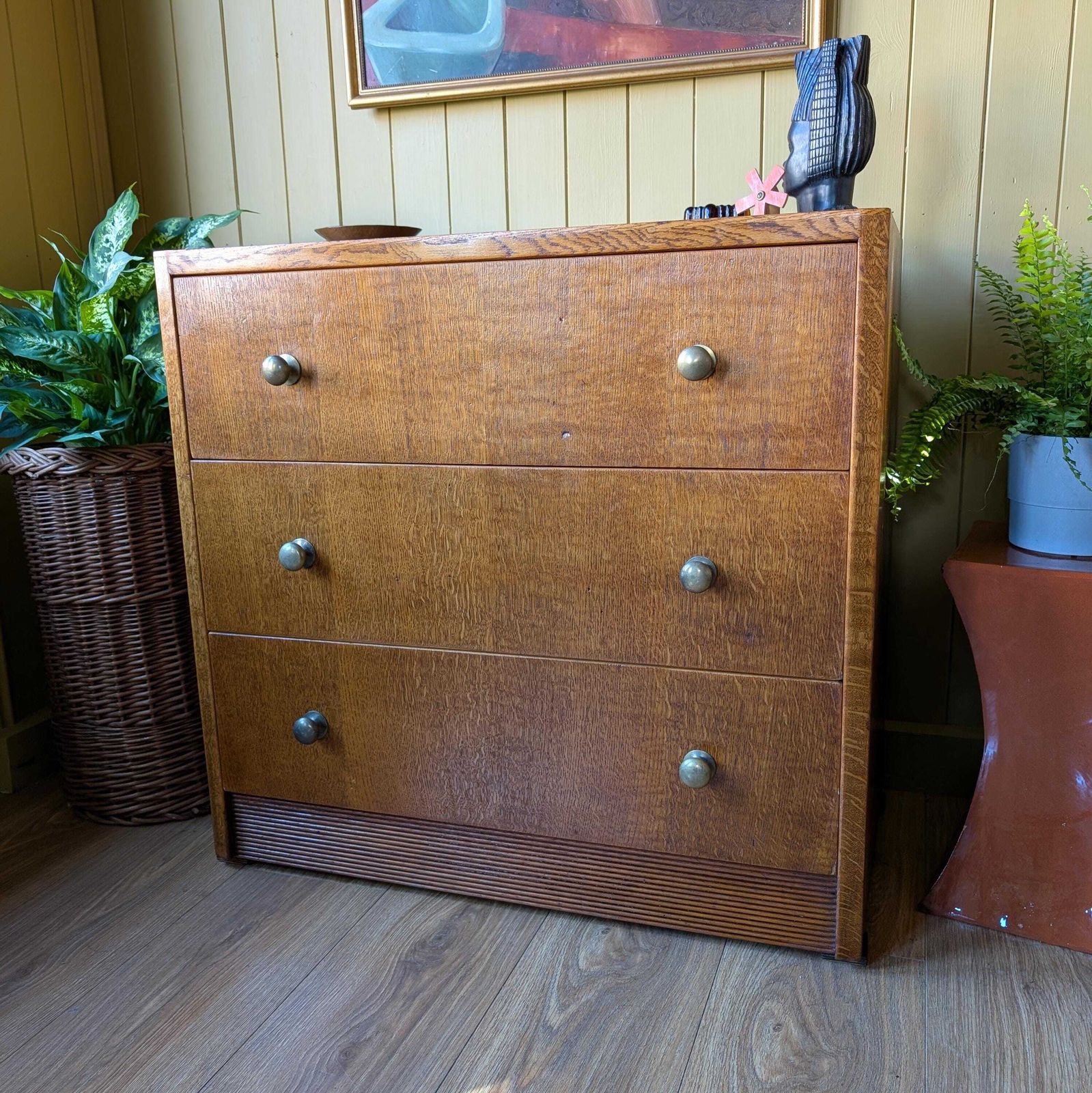 Small 1950s Oak Chest Of Drawers photo Furniture