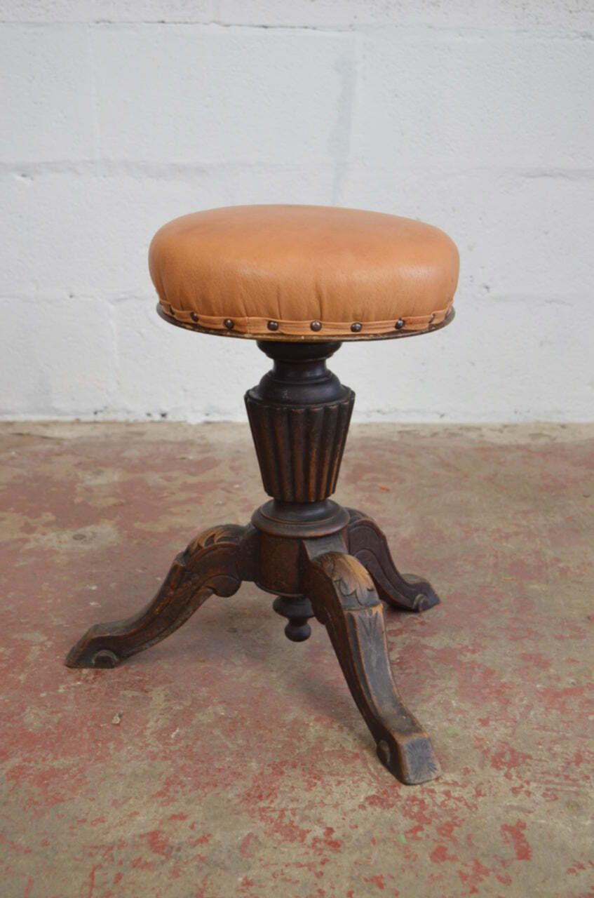 Early Victorian Mahogany Piano Stool