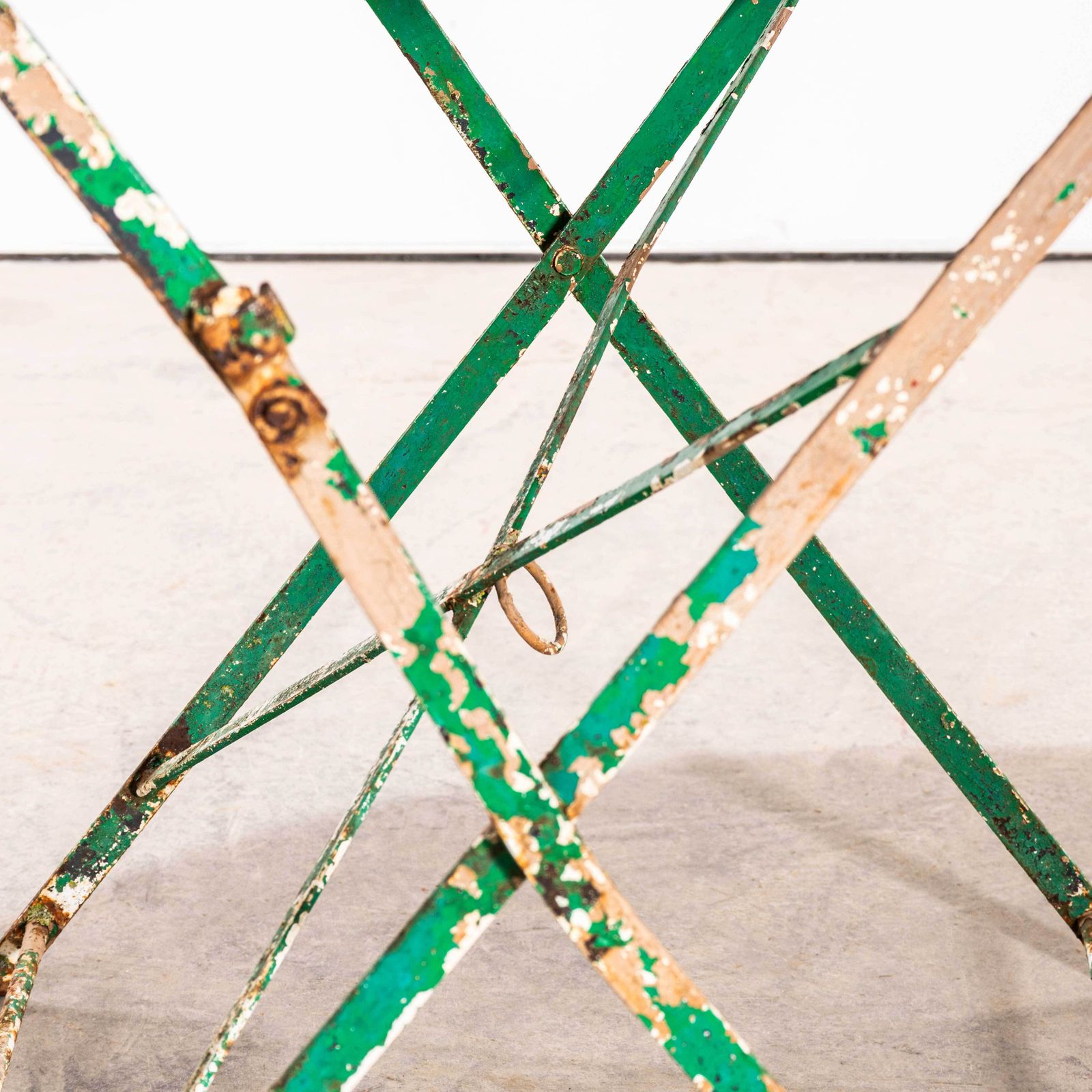 1950's French Round Metal Folding Dining Table photo buy