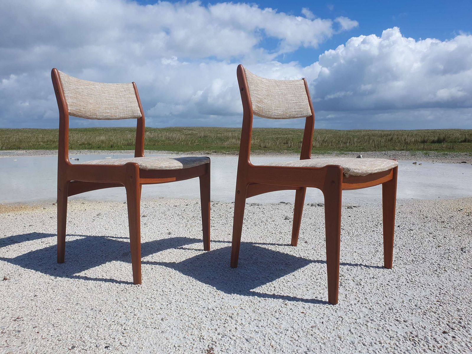 Furniture A Pair Of Model 7171 Dining Chairs By Johannes Andersen For Udlum Mobelfabrik. Denmark. photo