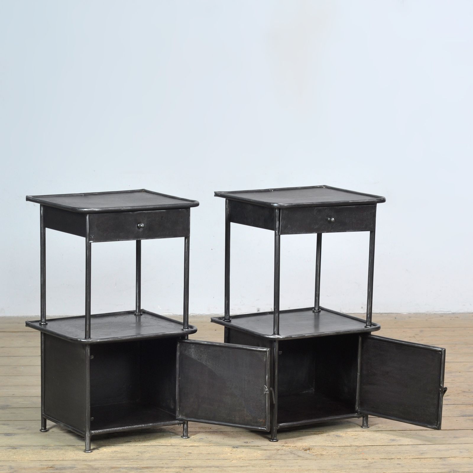 Set Of Iron Bedside Tables, 1910s photo for sale