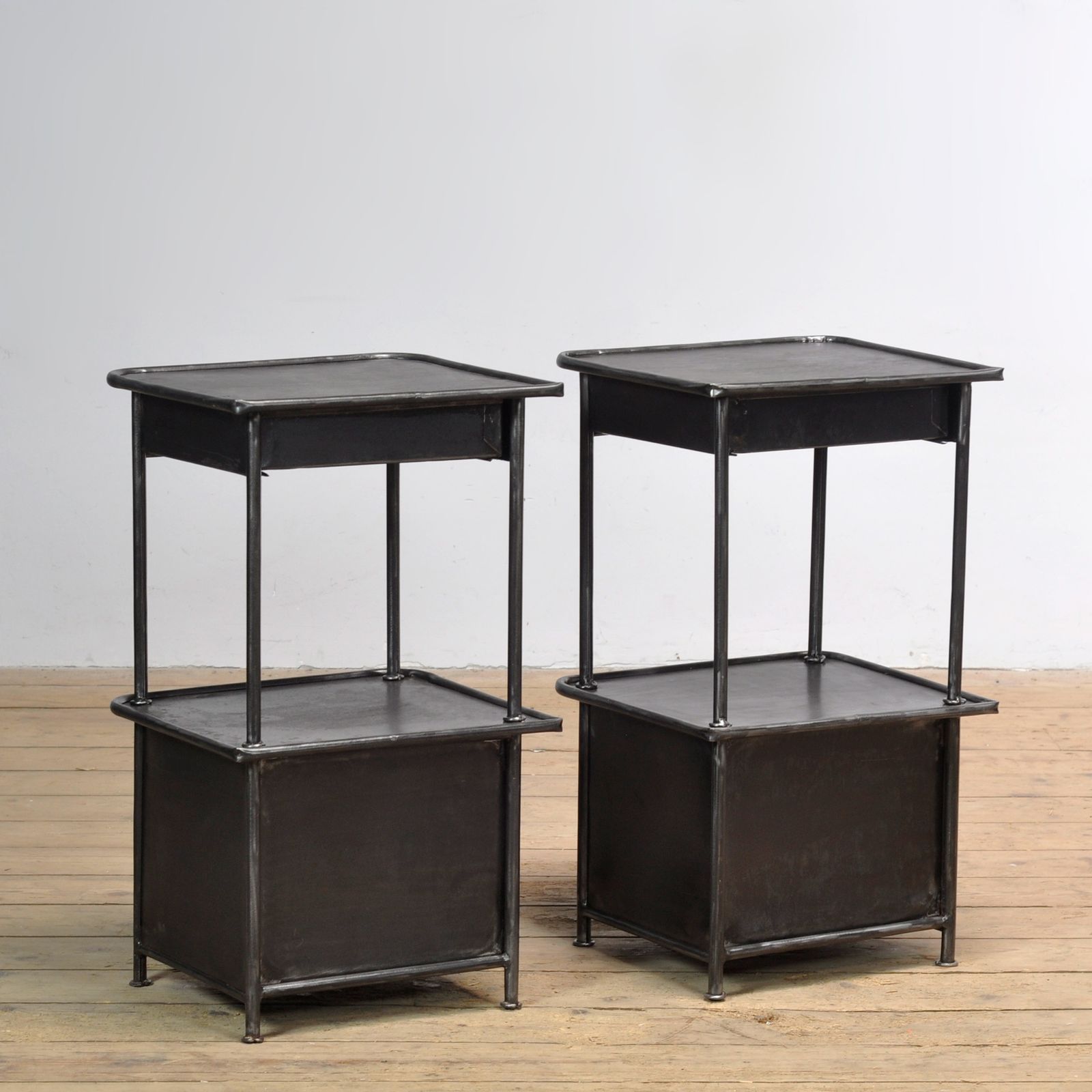 Set Of Iron Bedside Tables, 1910s photo Furniture