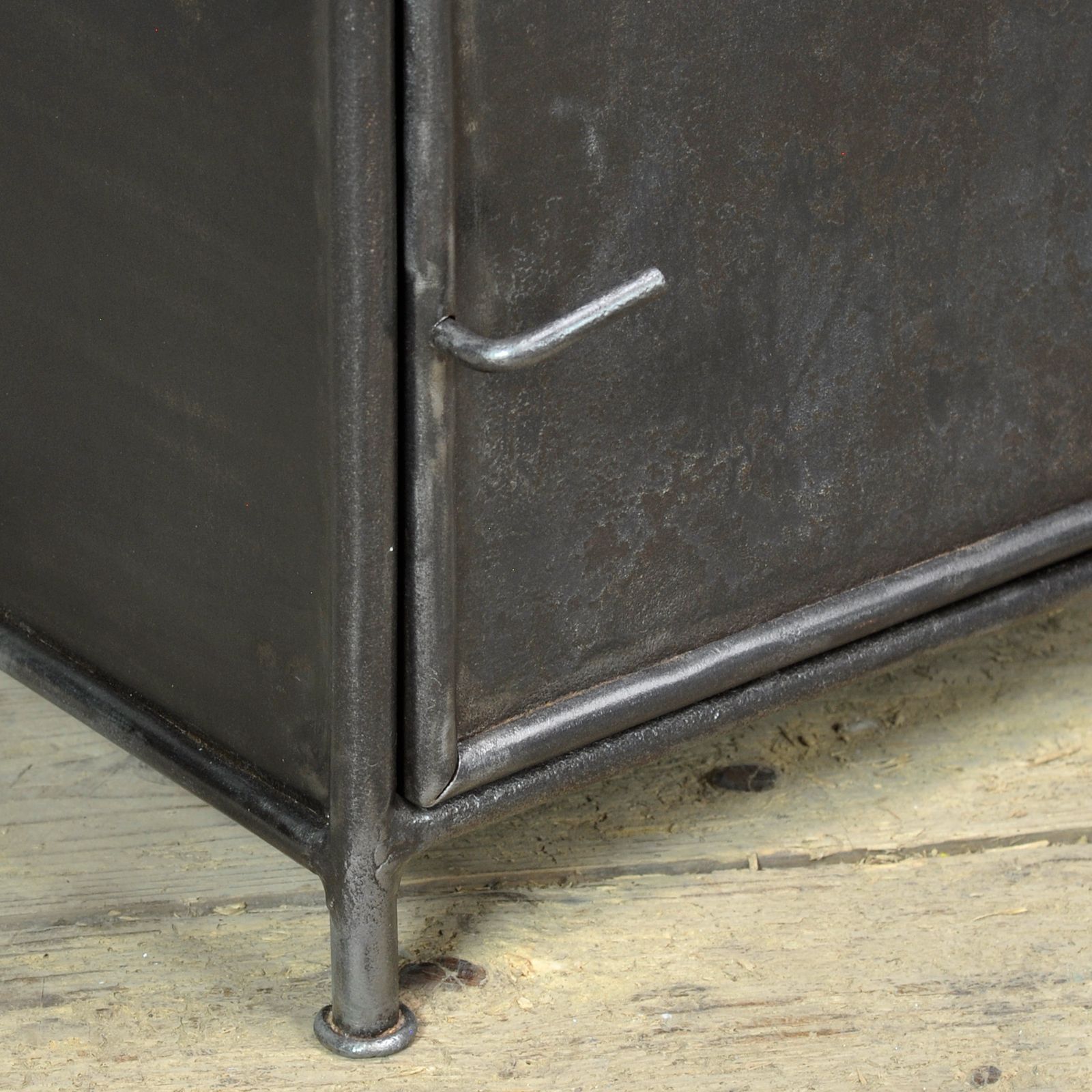 photo furniture Set Of Iron Bedside Tables, 1910s
