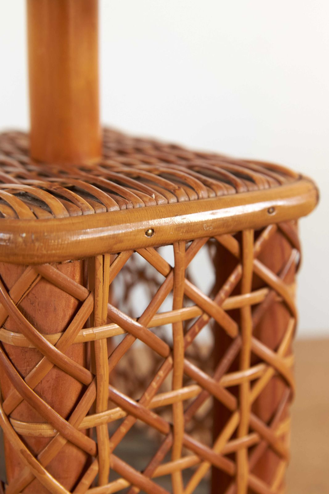Woven Rectangular Bamboo Table Lamp, C1960   70 photo vinterior