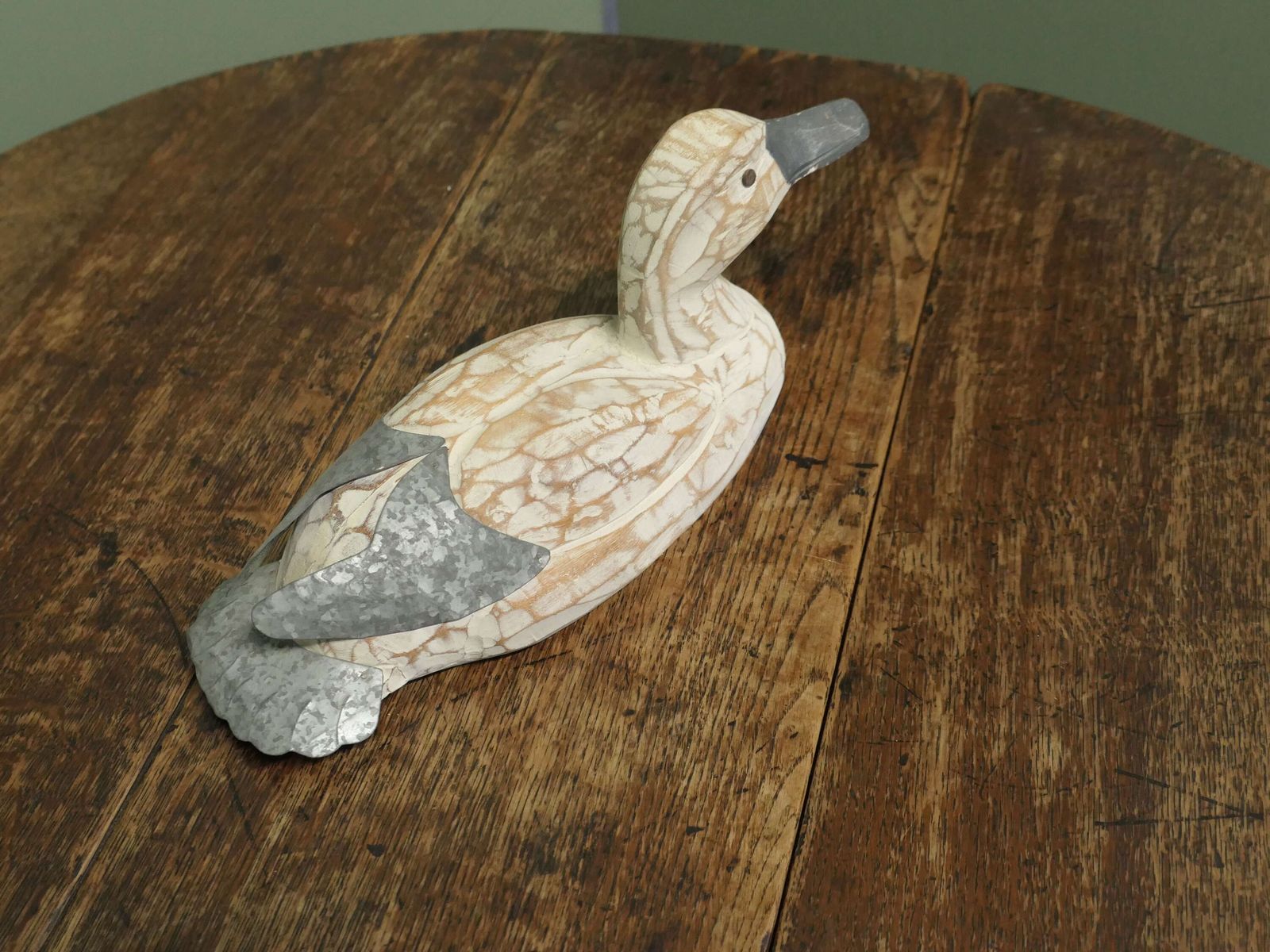 A Decorative French Shabby Brutalist Decoy Duck This Is A Good Sound Piece Of French Coun photo for sale