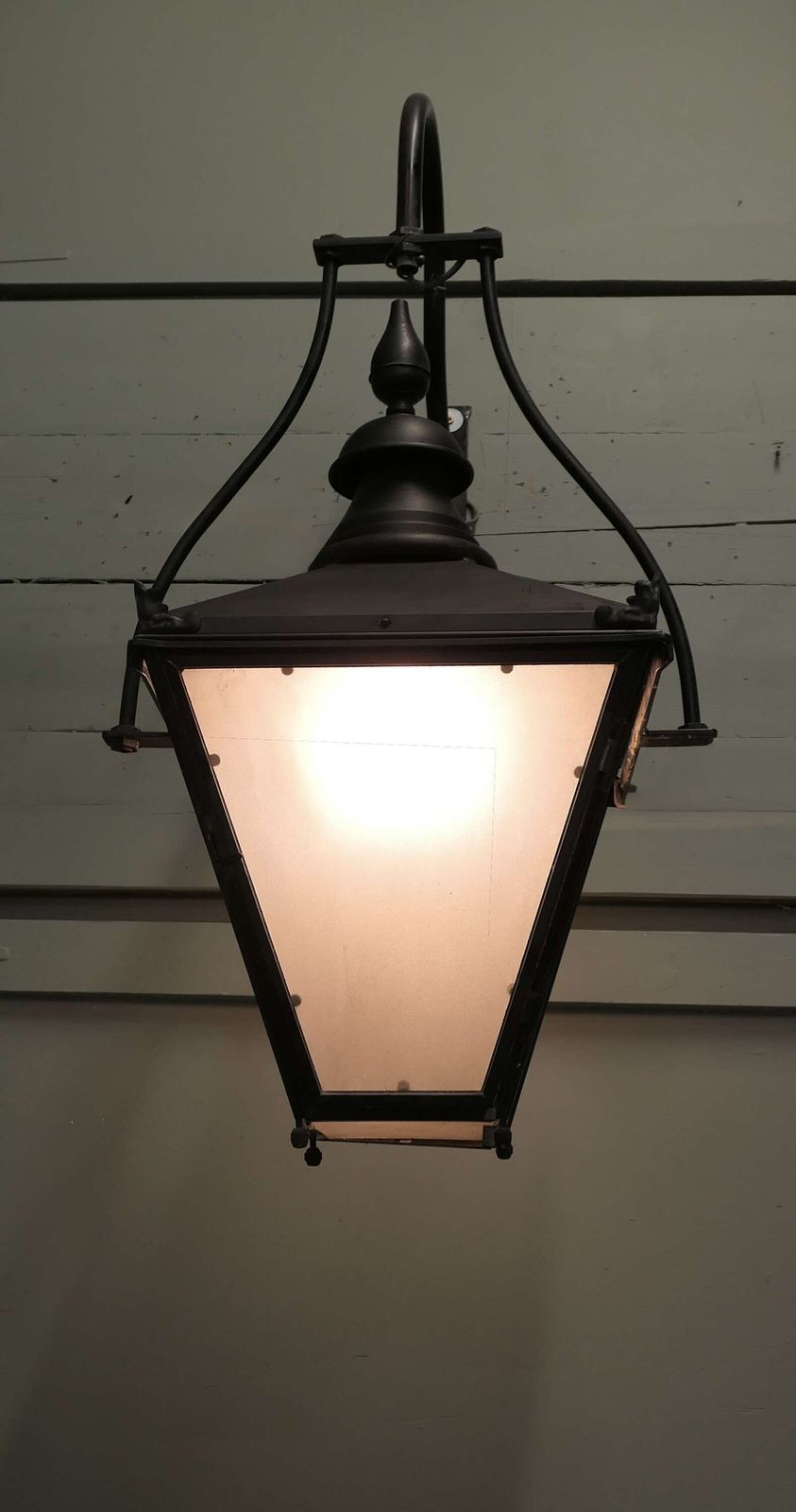 Huge Painted Copper Wall Lantern 4ft4” High This Is An Enormous Copper Wall Lantern photo for sale