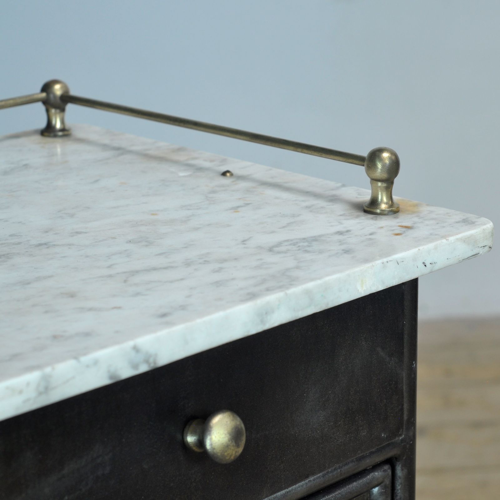Iron Bedside Table, Circa 1920 photo vinterior