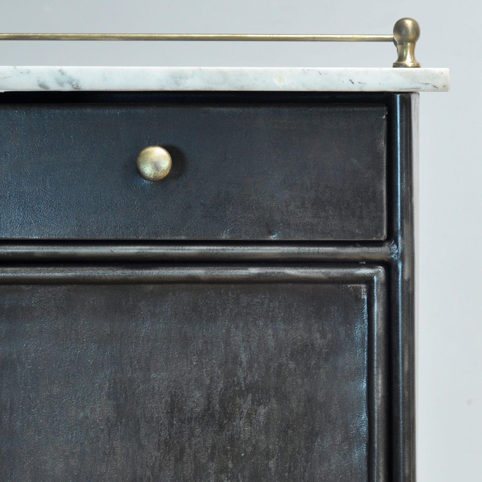 Iron Bedside Table, Circa 1920 photo vintage