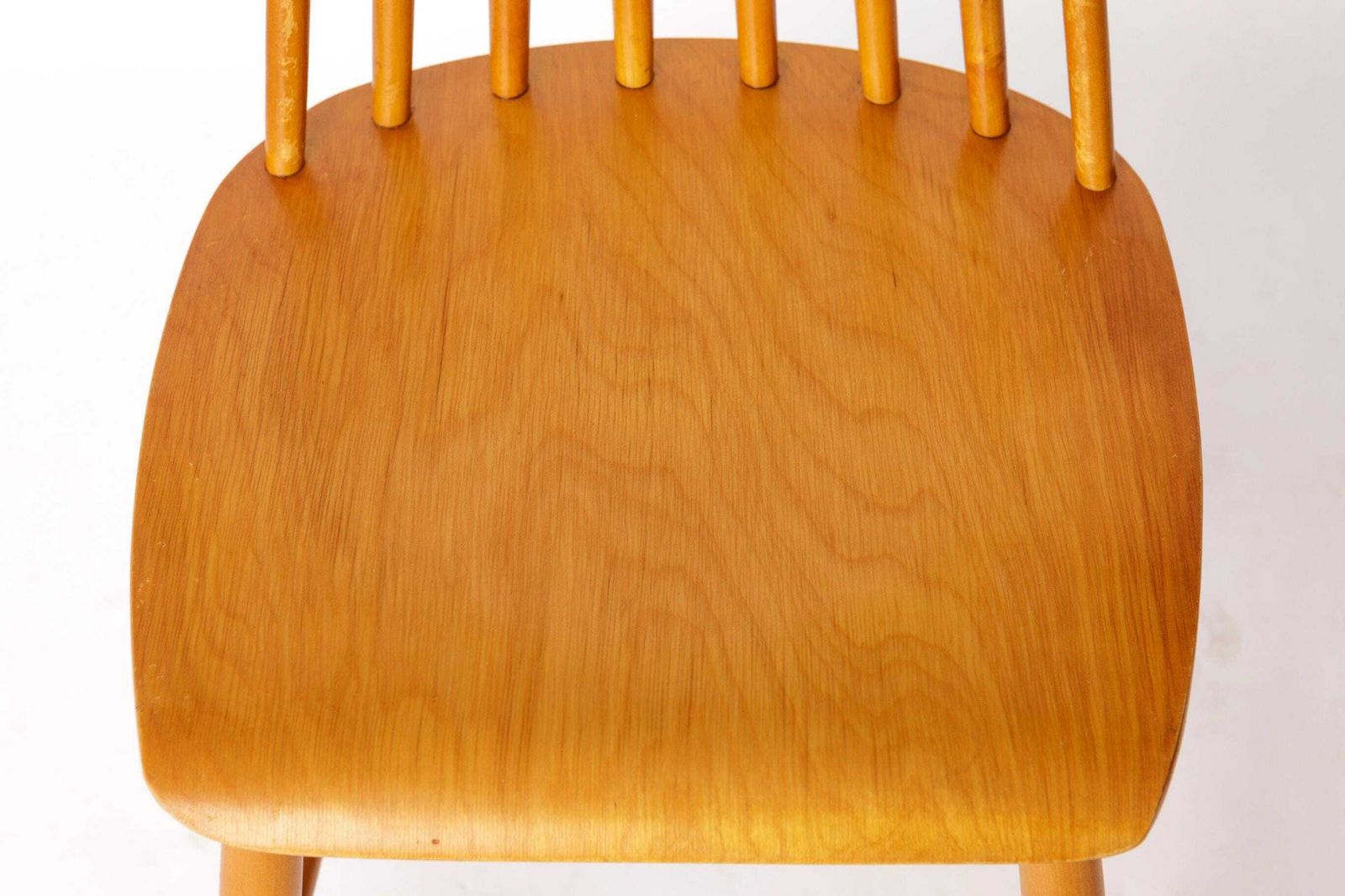 Pair Of Yngve Ekström "Pinocchio" Dining Chairs – Swedish Beechwood, 1960s Vintage Scandinavian Design photo vinterior